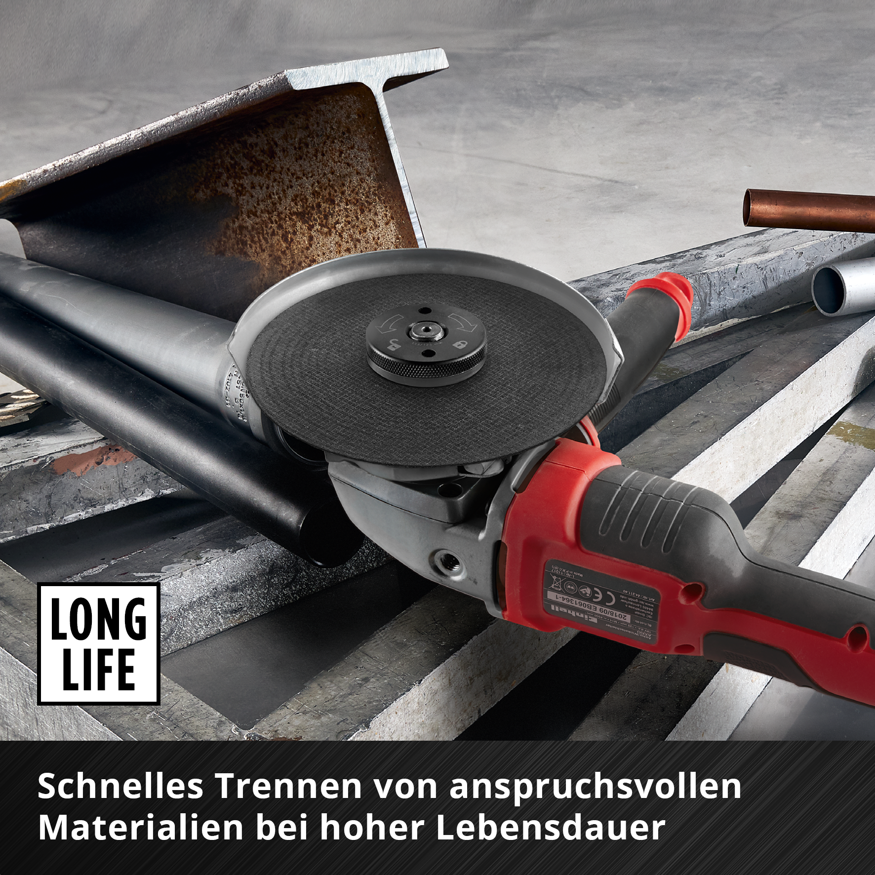 Einhell Inox-Gewebetrennscheiben-Set für Metall, gerade, extra du?nn, in Dose, 100-tlg., Ø 115 x 1 mm