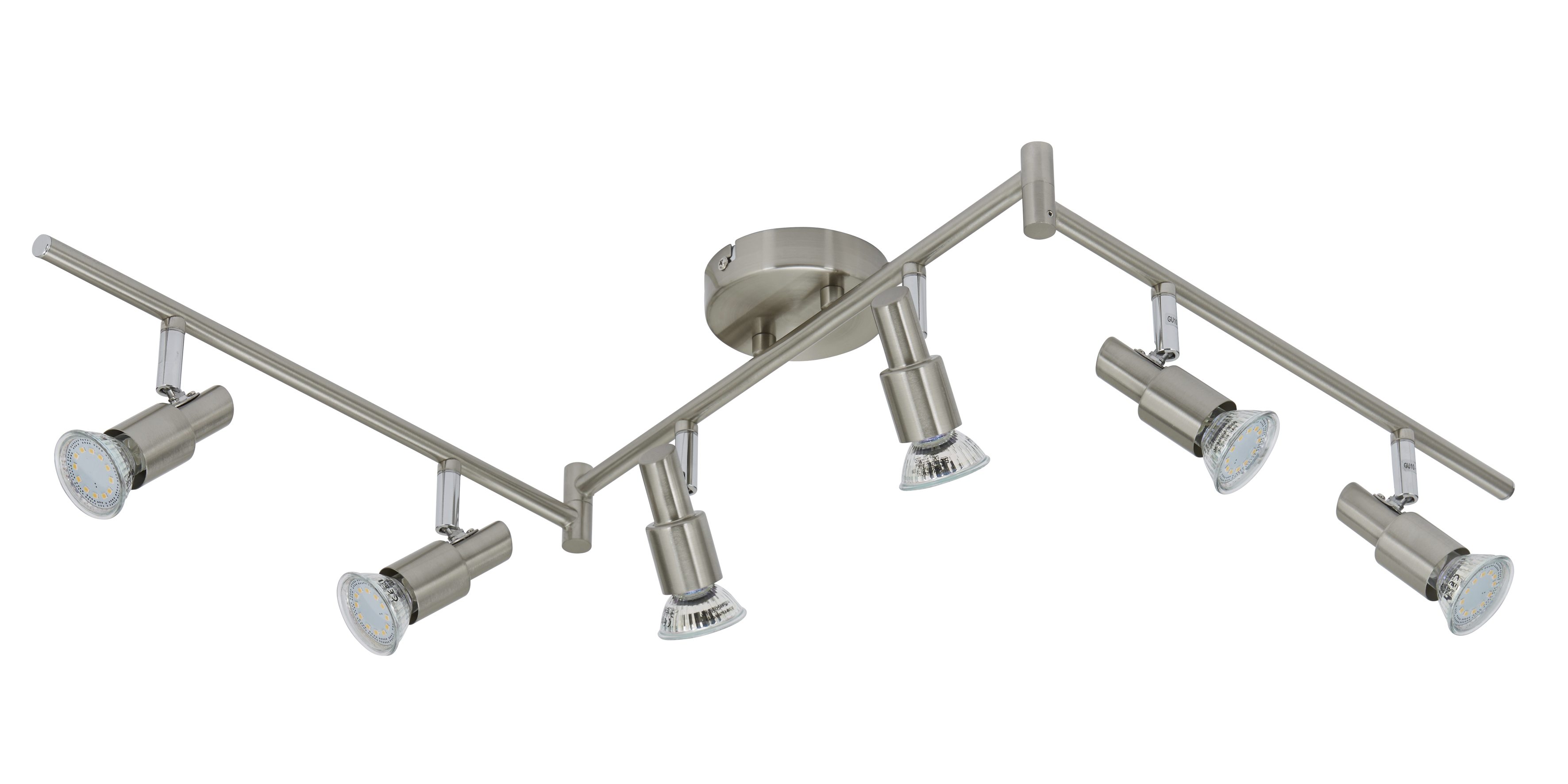 701954-4 BRILONER SCHIENE 6X3W MATT-NICKEL
