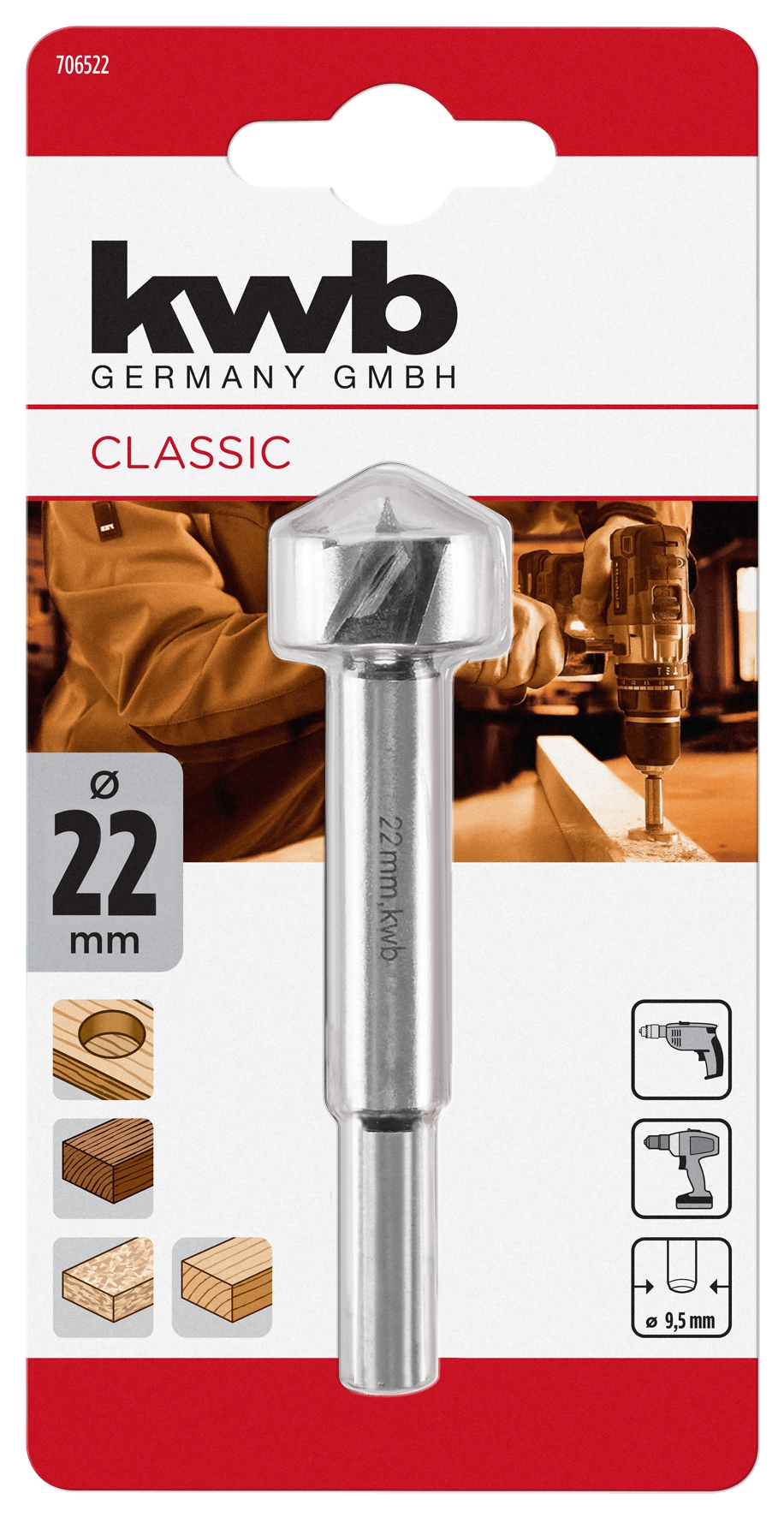 Kwb Forstnerbohrer 22 mm SB Kwb Forstnerbohrer 22 mm SB
