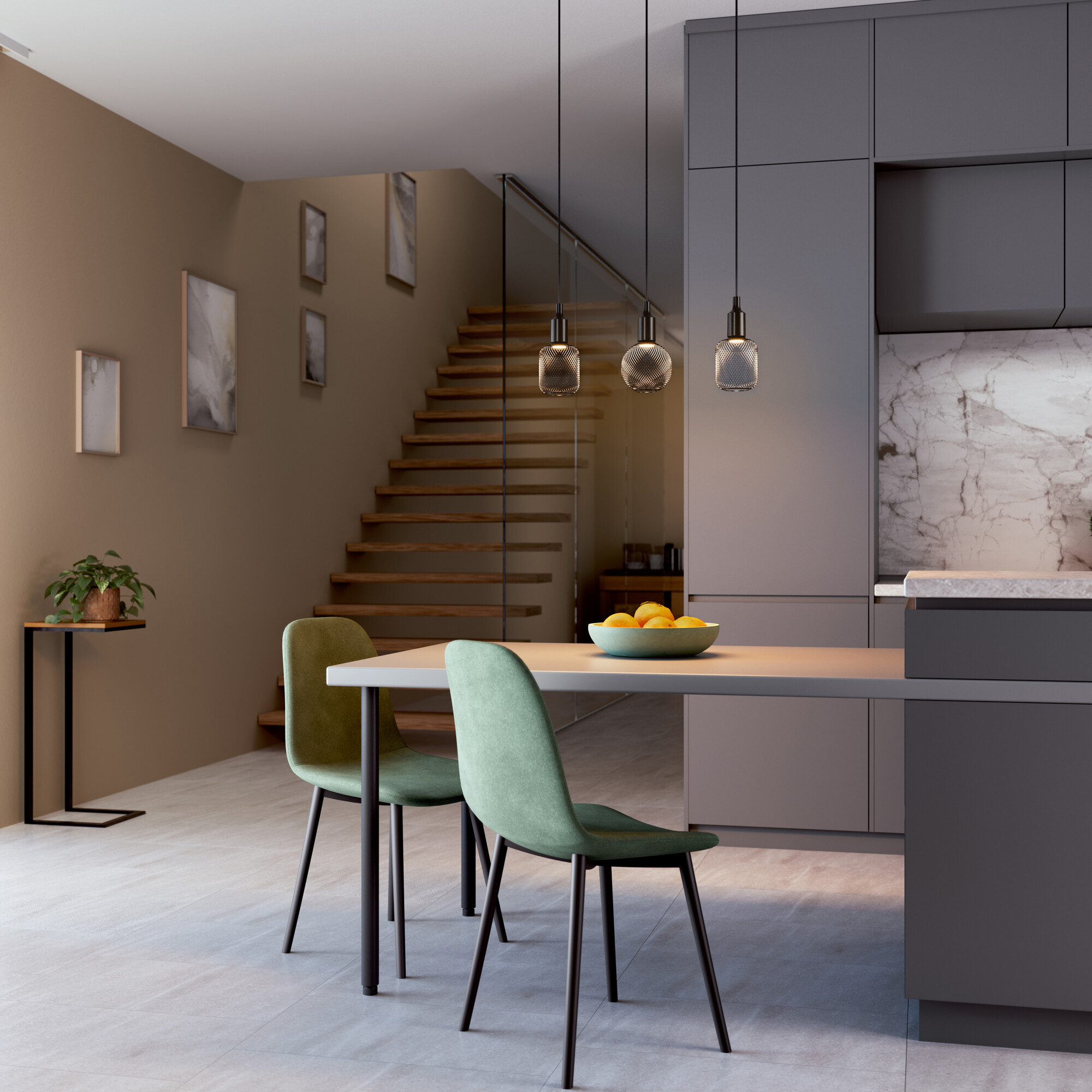 Osram LED Flatlampe 125 mm, schwarz, warmweiß, E27