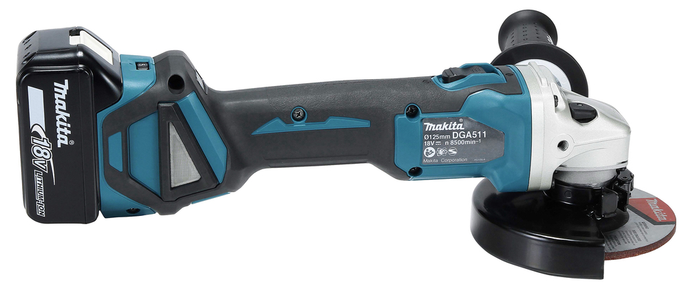 Makita Akku-Winkelschleifer DGA511 (Ohne Akku, ohne Ladegerät)