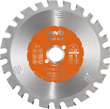 584333-100 Kwb HM-Kreissägeblatt 43E, 160 x 16 mm