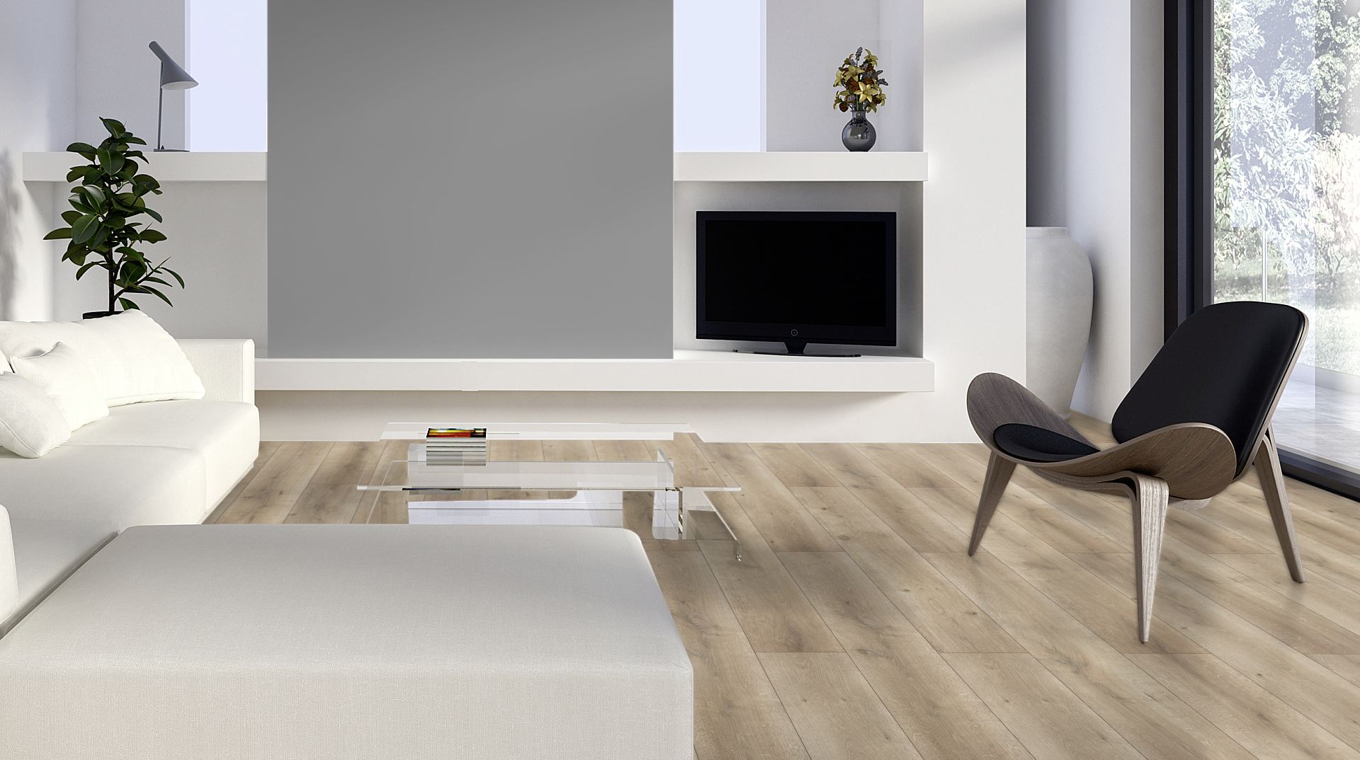 740720_18 Classen Laminatboden Waterresistent Oak Light Grey Brown