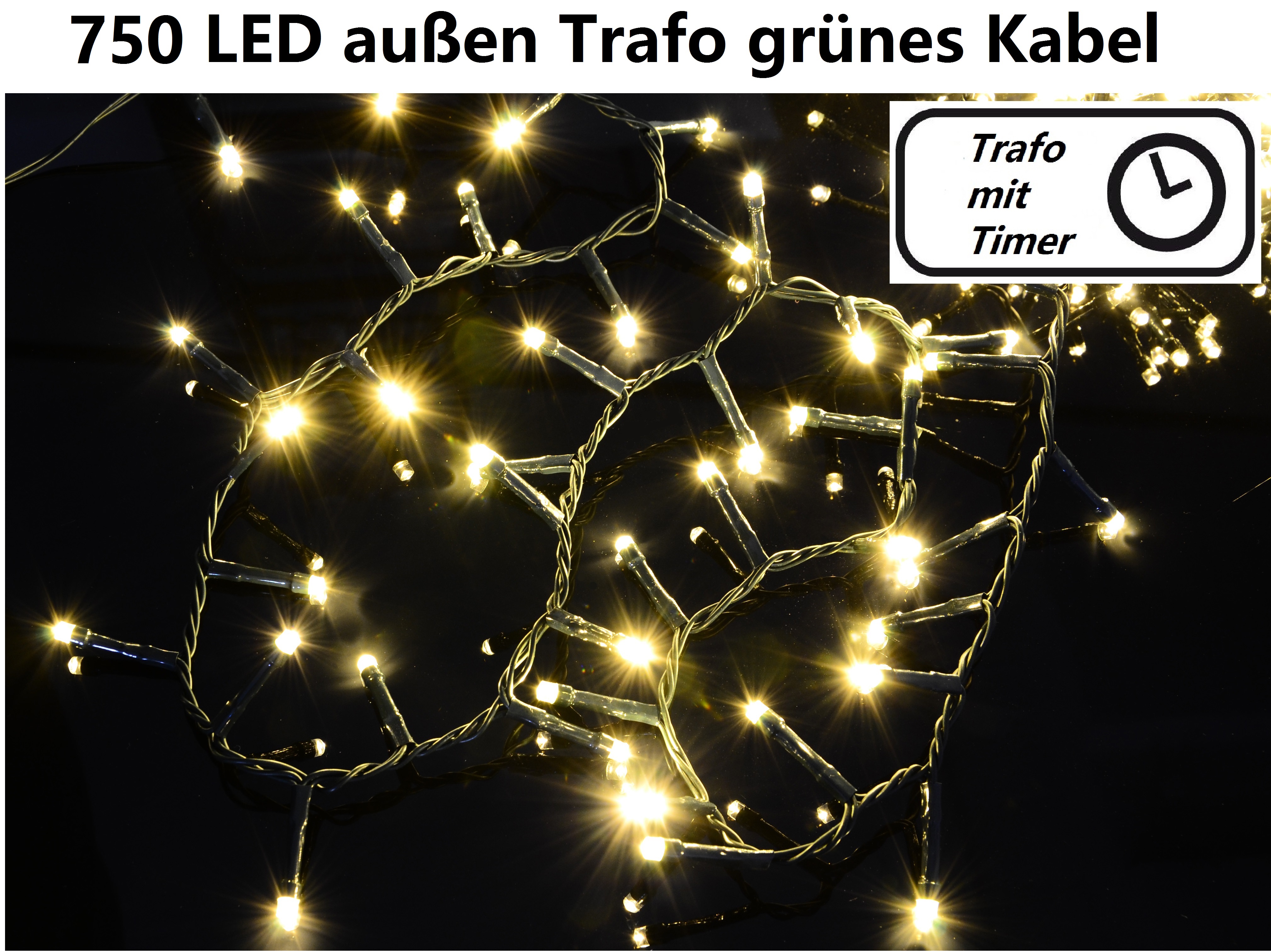 Nexos Cluster Lichterkette, 750er LED, 25 m Nexos Cluster Lichterkette, 750er LED, 25 m