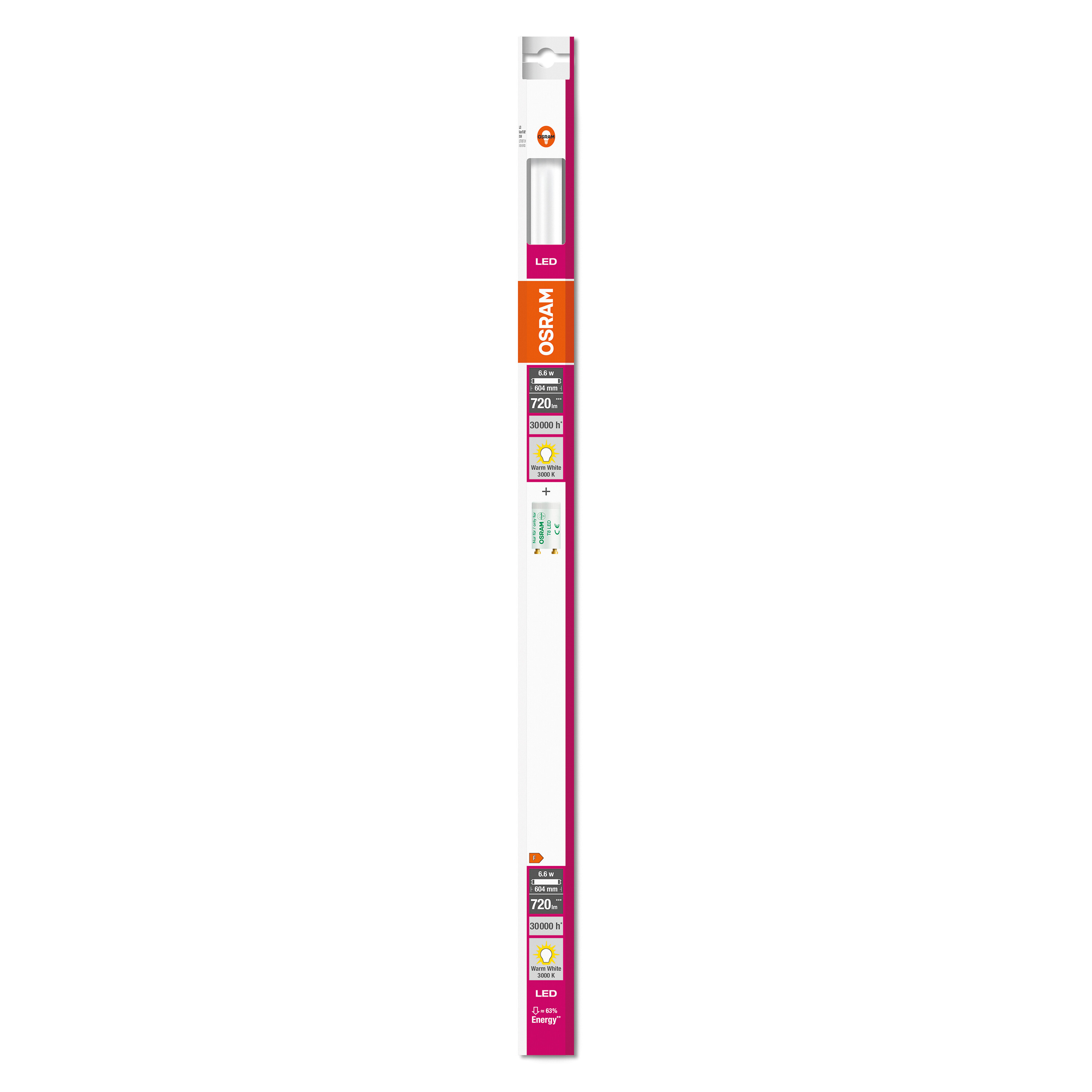Osram LED Röhre TUBE T8, 60 cm, warmweiß