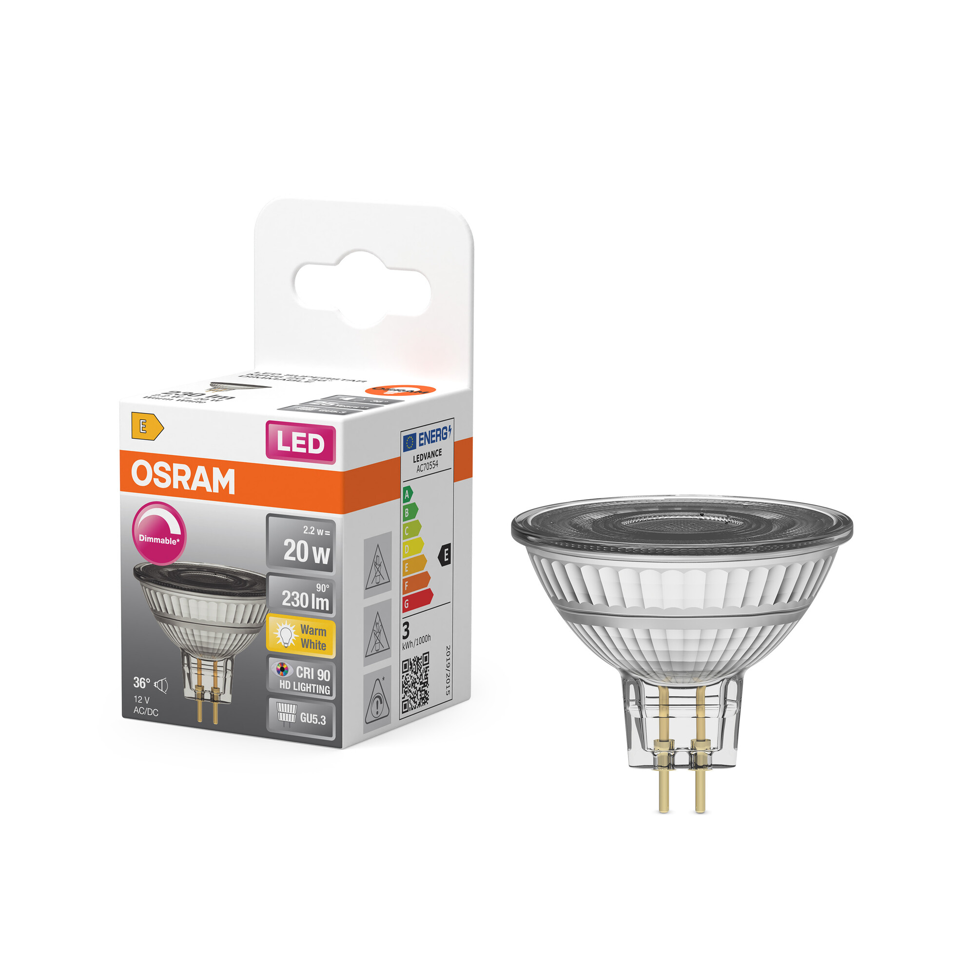 Osram Reflektorlampe Superstar, dimmbar, Warmweiß