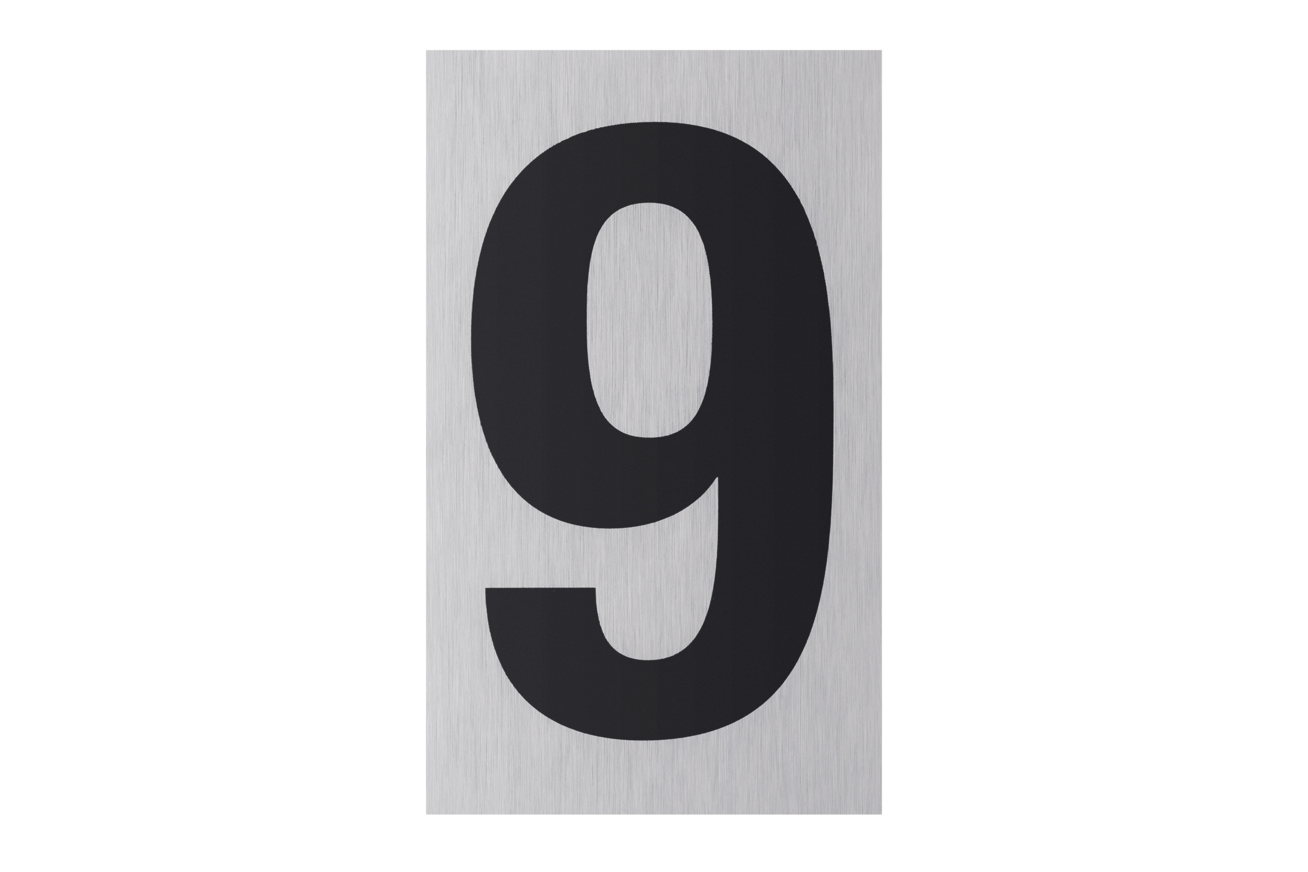Metafranc Aluminium Hinweisschild, "9" Metafranc Aluminium Hinweisschild, "9"