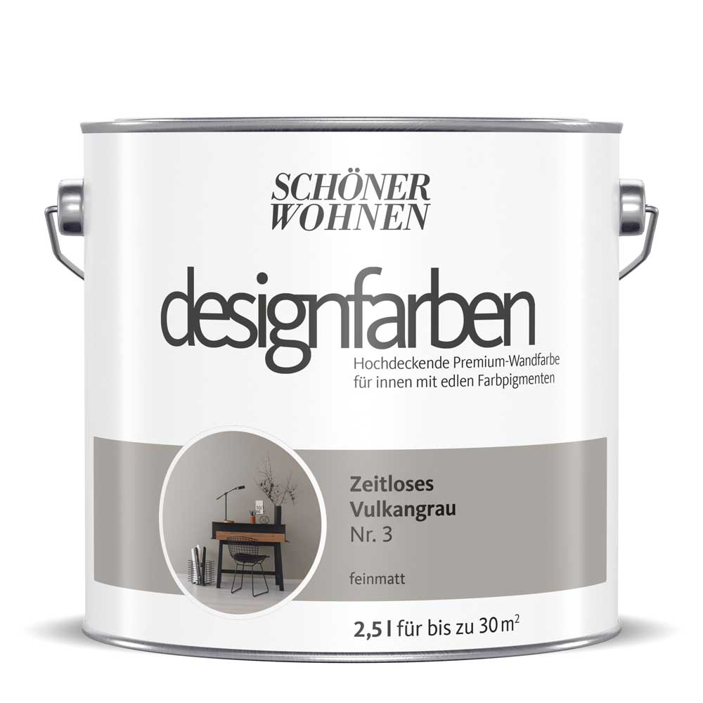Schöner Wohnen Designfarbe, zeitloses vulkangrau, 2,5L Schöner Wohnen Designfarbe, zeitloses vulkangrau, 2,5L