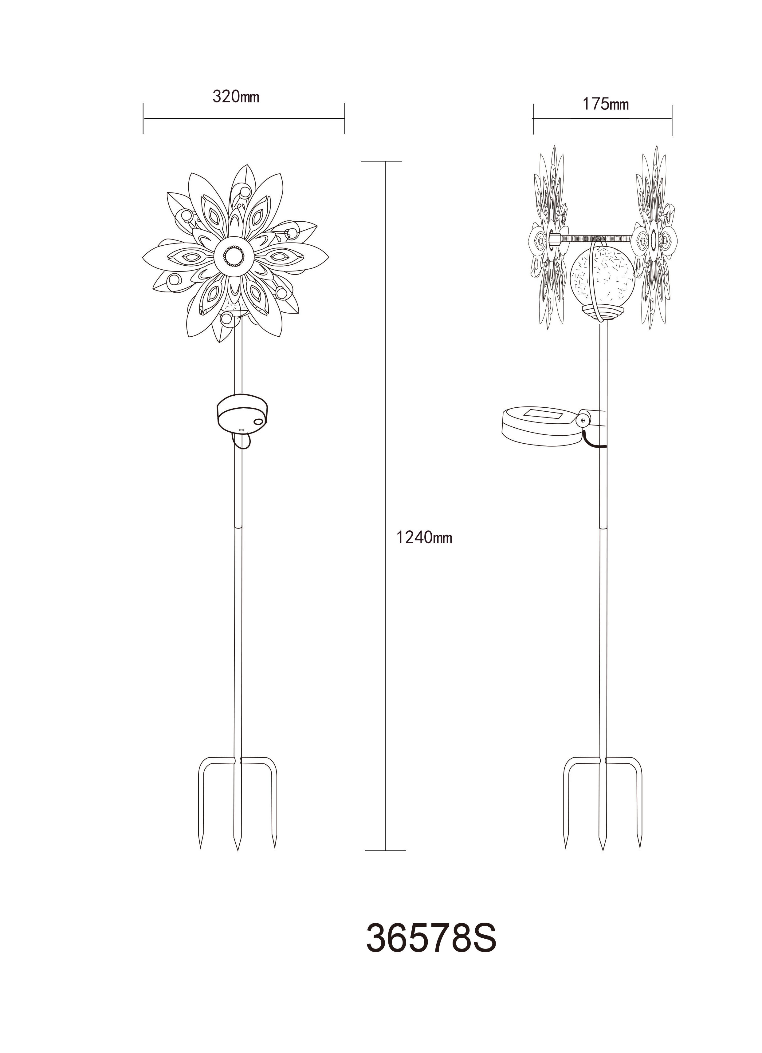 Globo Solarleuchte Metall silbergrau, 1xLED