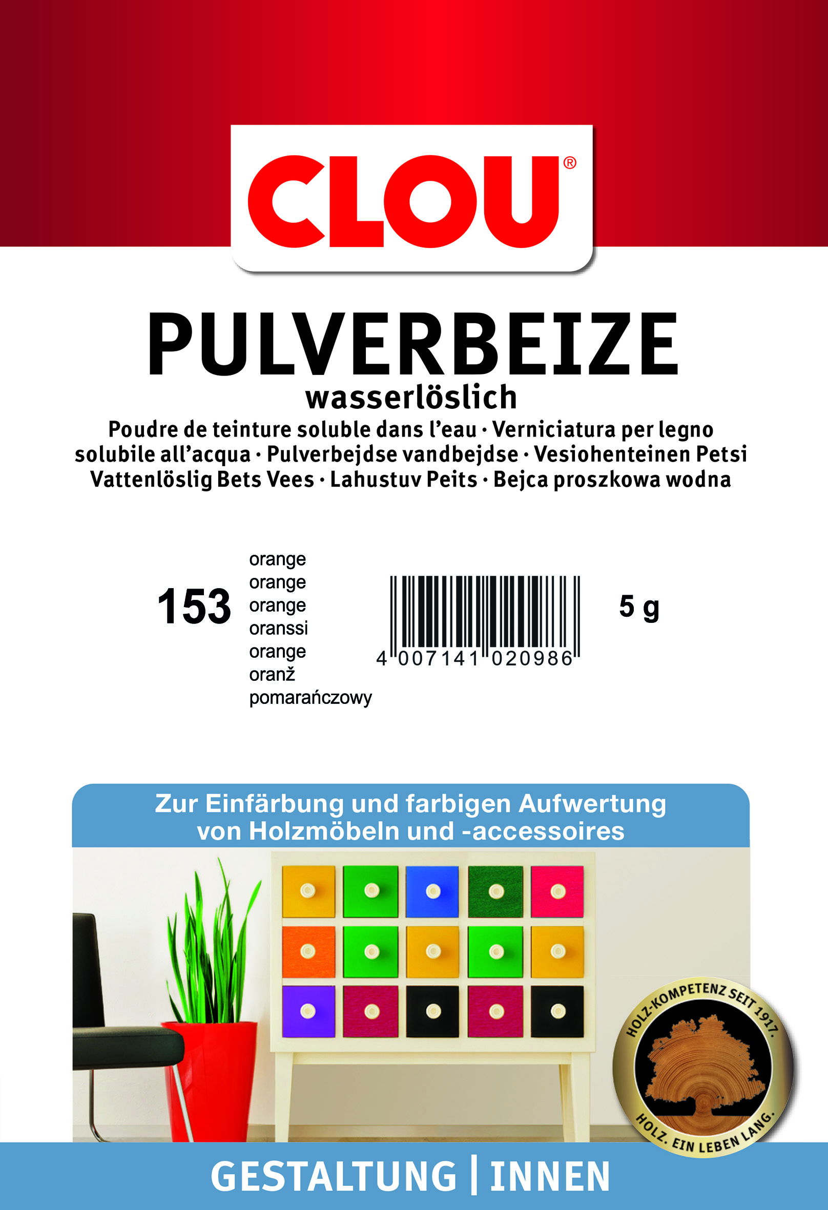 Clou Pulverbeize Nr. 153 Orange