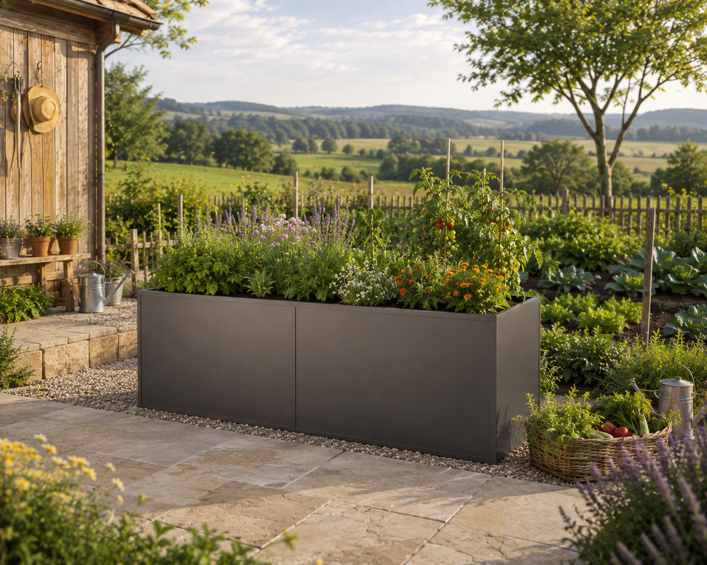 KGT Aluminium-Hochbeet 210, Profilsystem "anthrazit-grau"