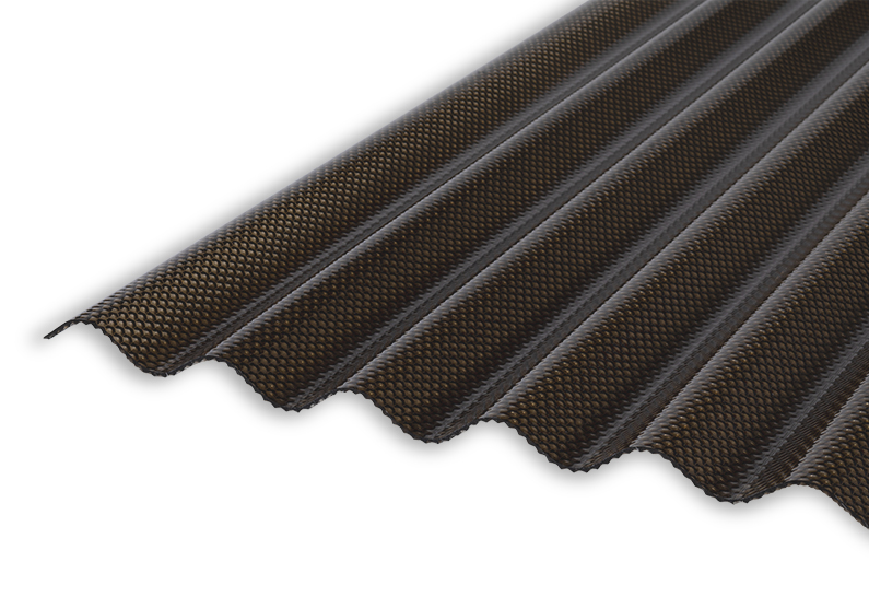 Suntuf PC Wellplatte Sinus, 76/18, 2000 x 1045 x 2.8 mm, wabe bronze