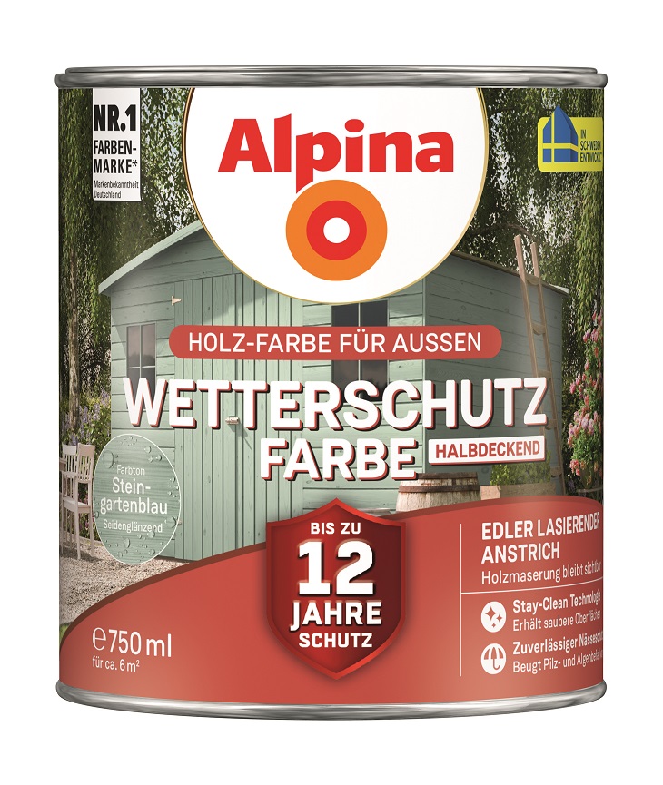 4001244702770_1 Alpina Wetterschutz-Farbe Steingartenblau, 750ml