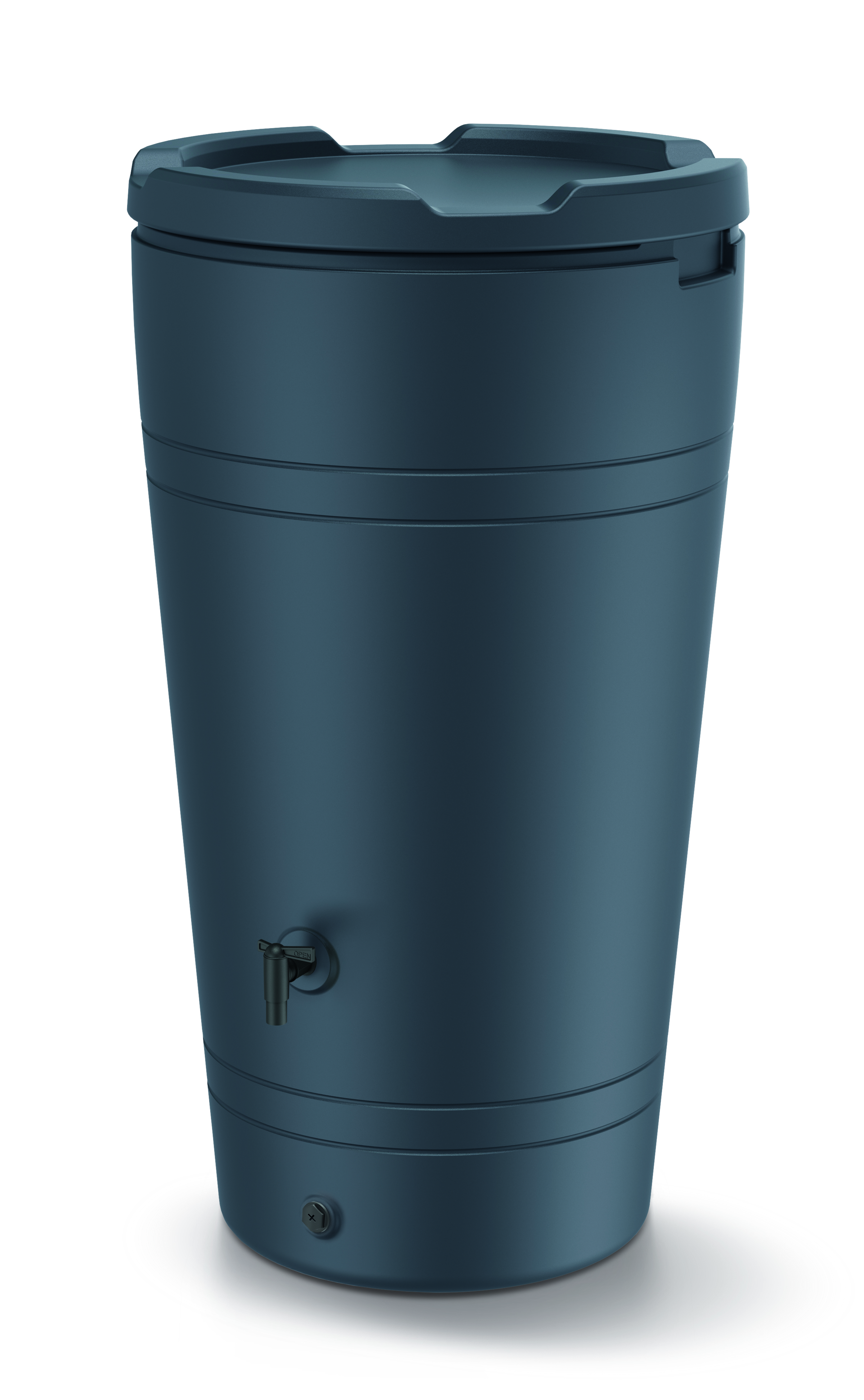 Prosperplast Regentonne Tube mit Wasserhahn, anthrazit mit Pflanzschale