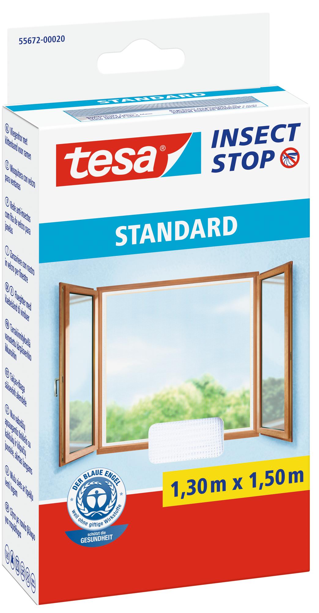 tesa Fliegengitter Standard für Fenster, weiß