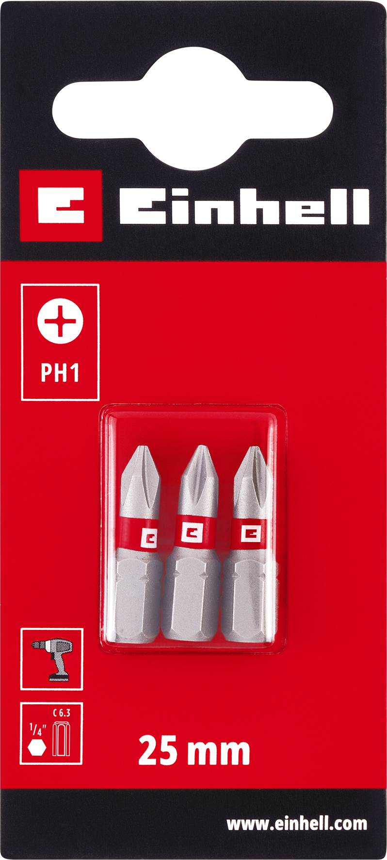 Einhell Standard-Bits, 25 mm, PH1 Einhell Standard-Bits, 25 mm, PH1