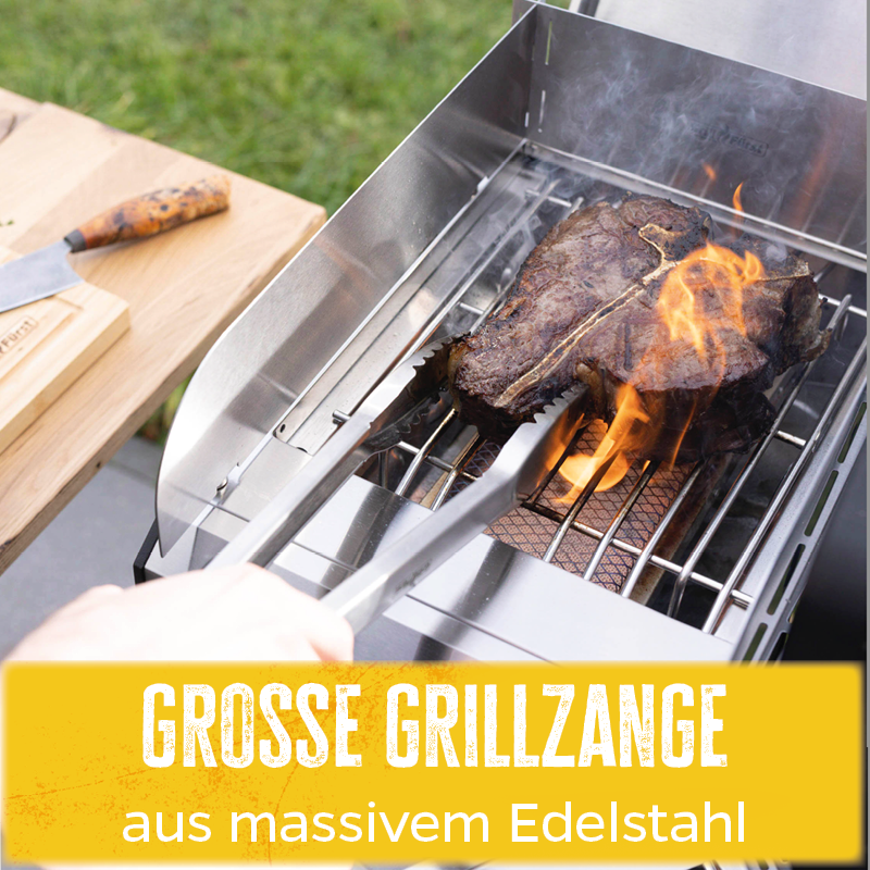 Grillfürst Edelstahl Grillzange, 54 cm