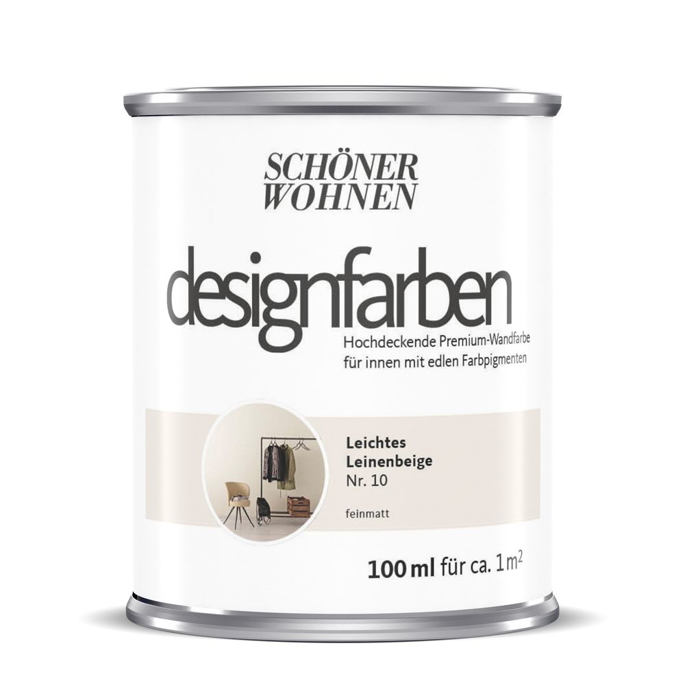 Schöner Wohnen Designfarbe, leichtes leinenbeige, 100 ml