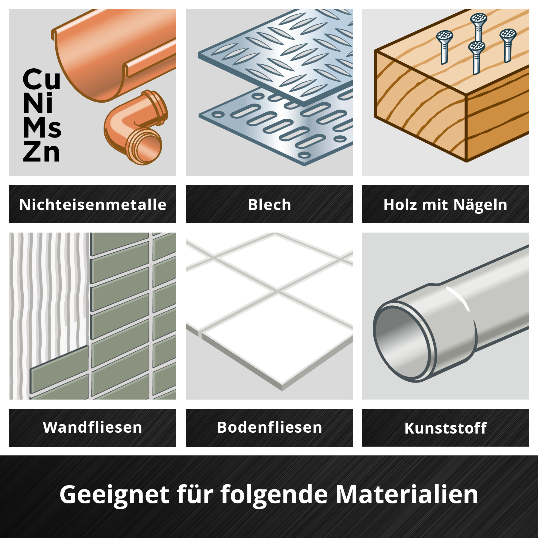 Einhell Multitool-Set mit Universalaufnahme, 6-tlg. 