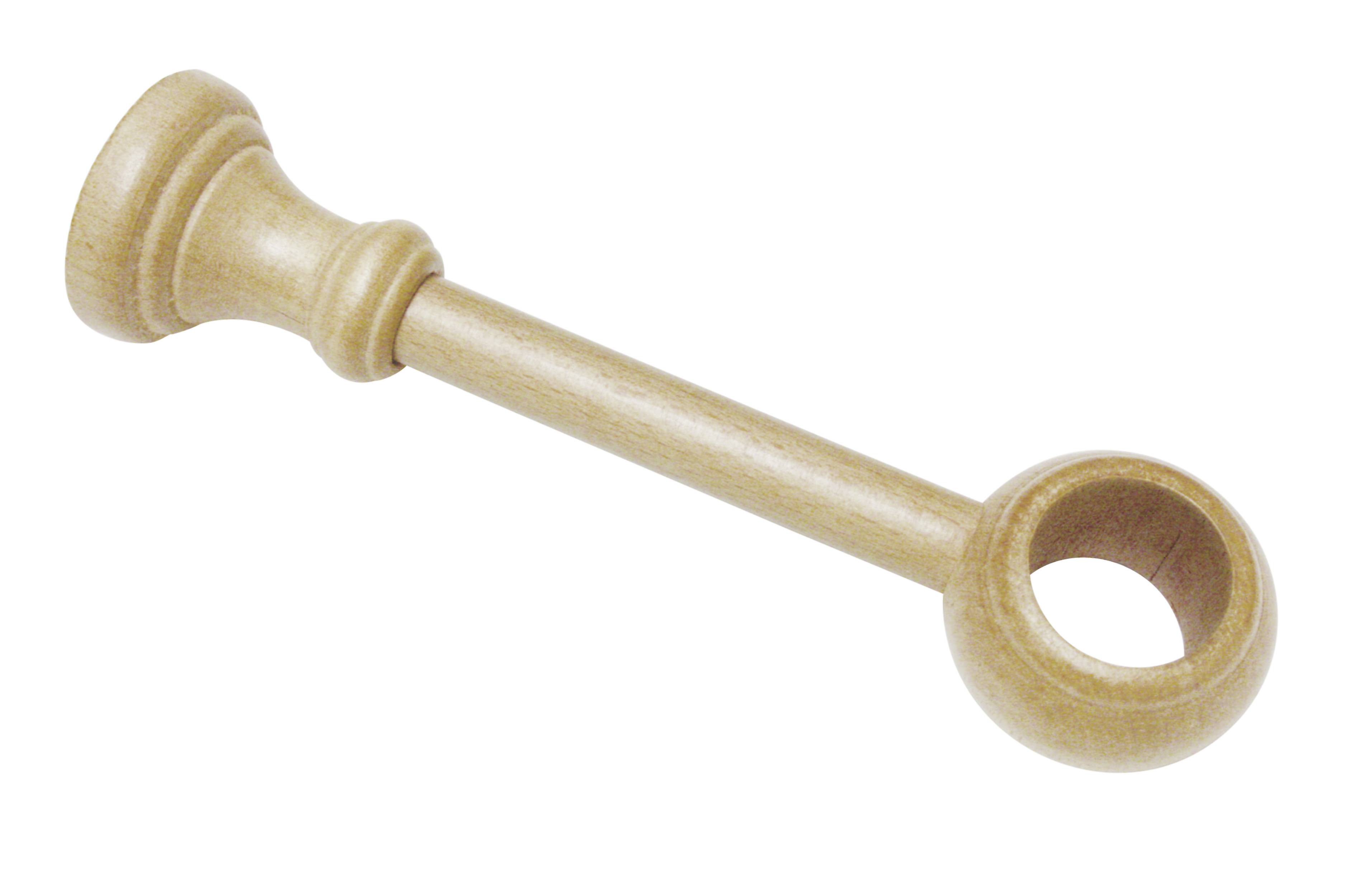 098518_01 GARDINIA HOLZTRÄGER LUGANO 28MM NATUR