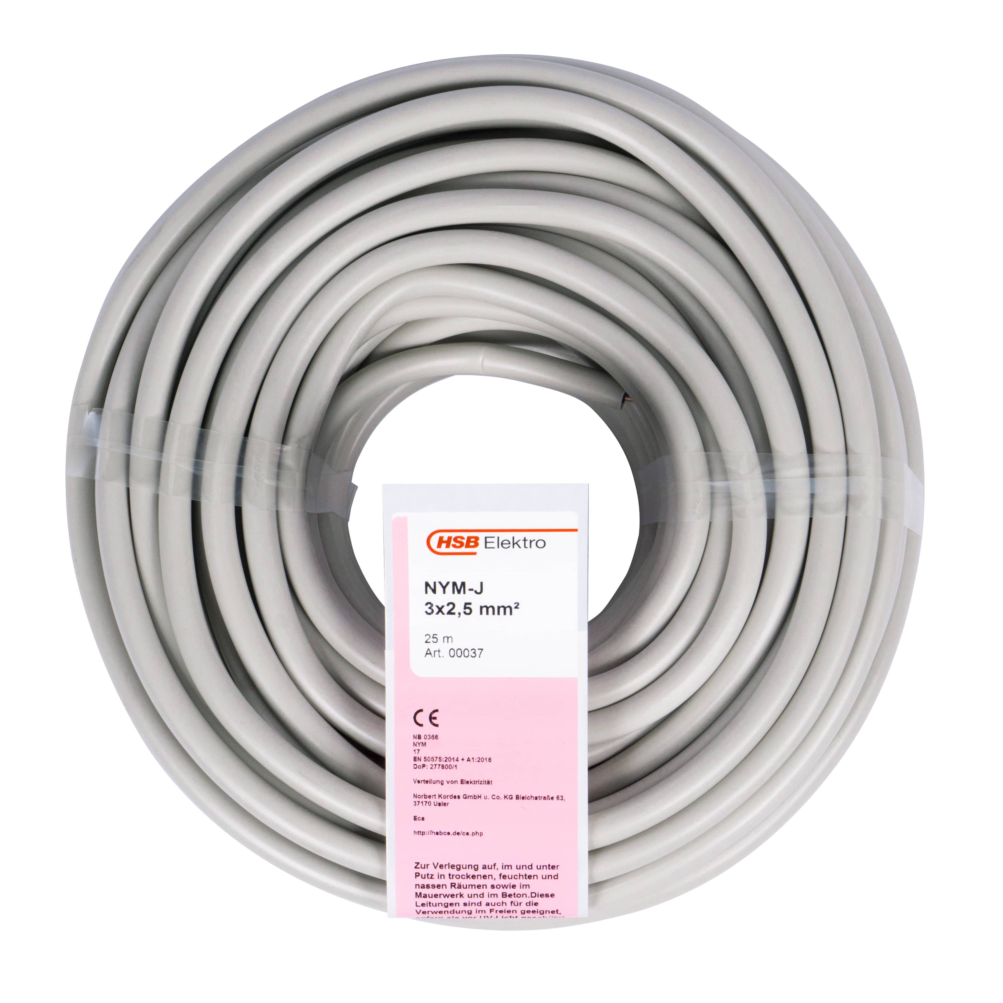 370357udRLVNmPpUTIG MANTELLEITUNG NYM-J 3X2,5MM²,25M