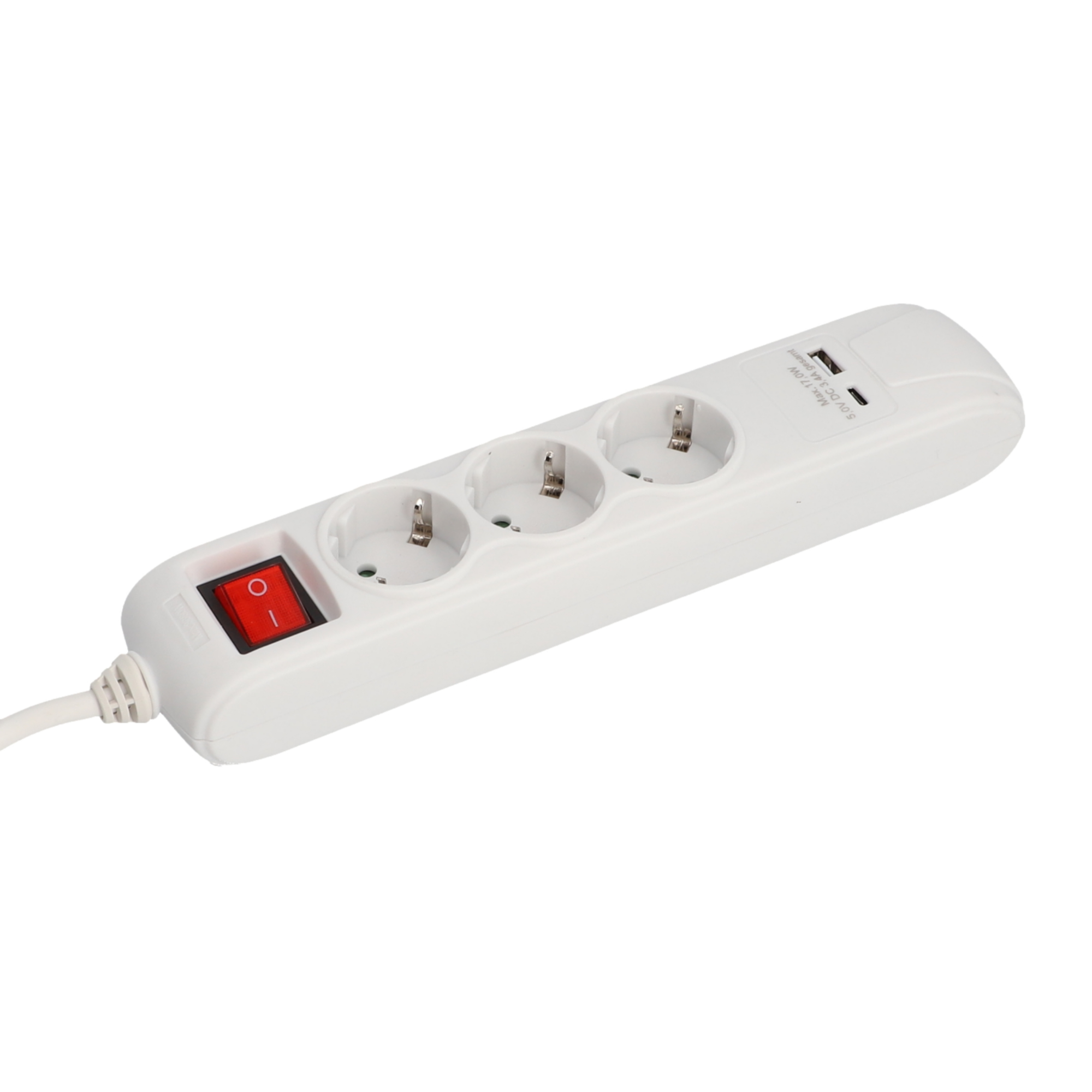Unitec Steckdosenleiste 3-fach+2xUSB A/C Schalter 1,4m weiß Unitec Steckdosenleiste 3-fach+2xUSB A/C Schalter 1,4m weiß