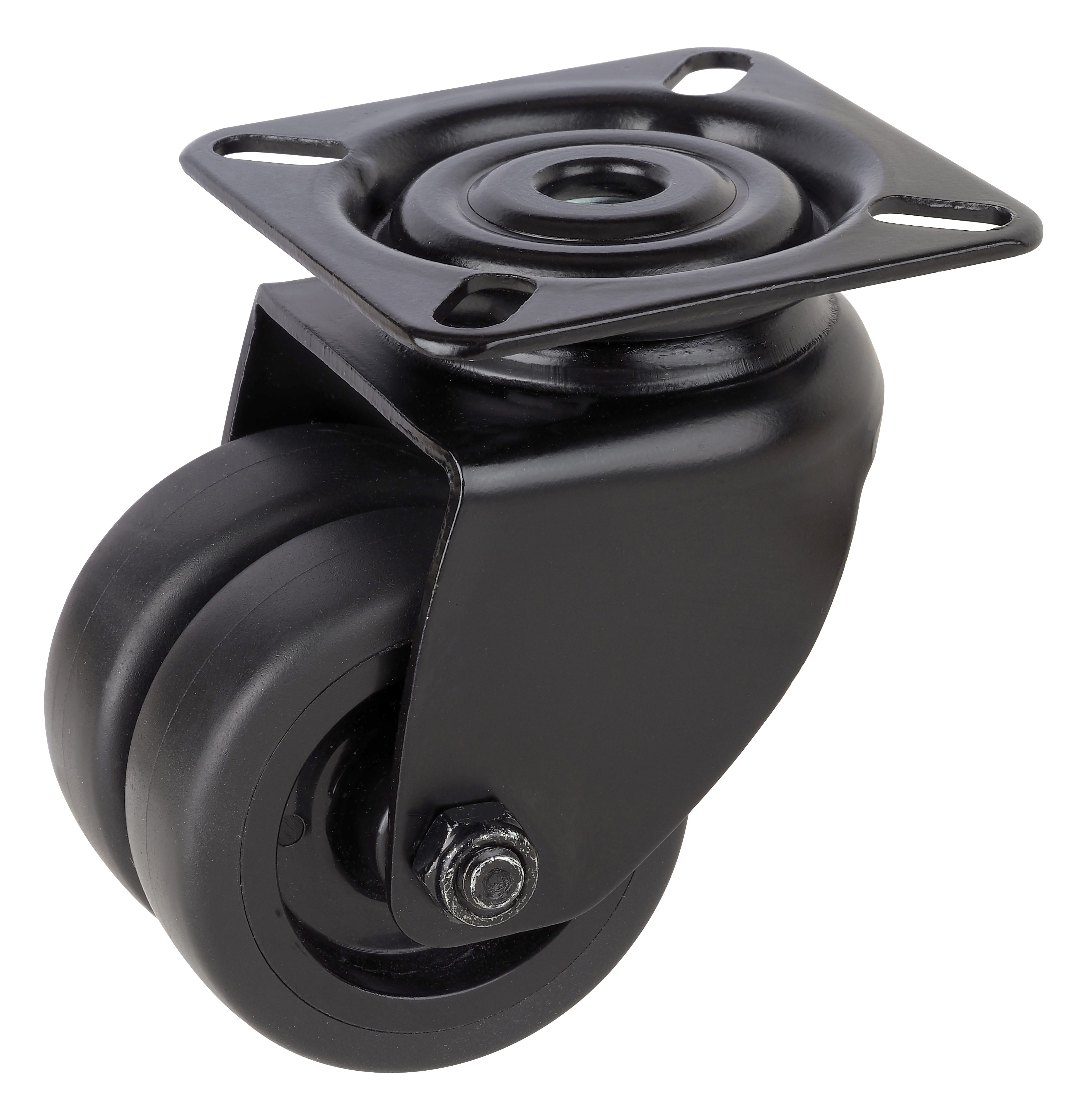 Dörner + Helmer Design-Apparate-Doppel-Lenkrolle mit TPE-Lauffläche