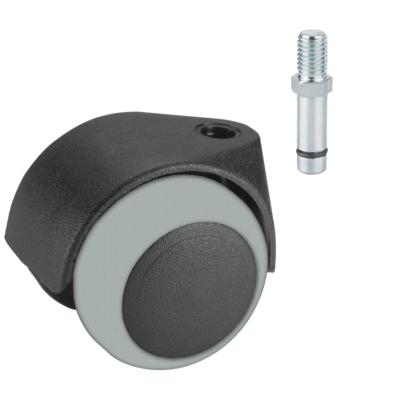 136180 Dörner + Helmer Parkettrolle 50 mm, Gewindestift M-8x15 mm