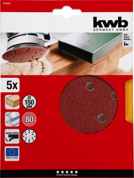 Kwb Klett-Haftscheiben 150 mm, K 80