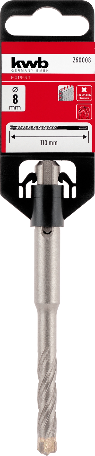 Kwb Hammerbohrer HB4X, 8 x 110 mm SB Kwb Hammerbohrer HB4X, 8 x 110 mm SB