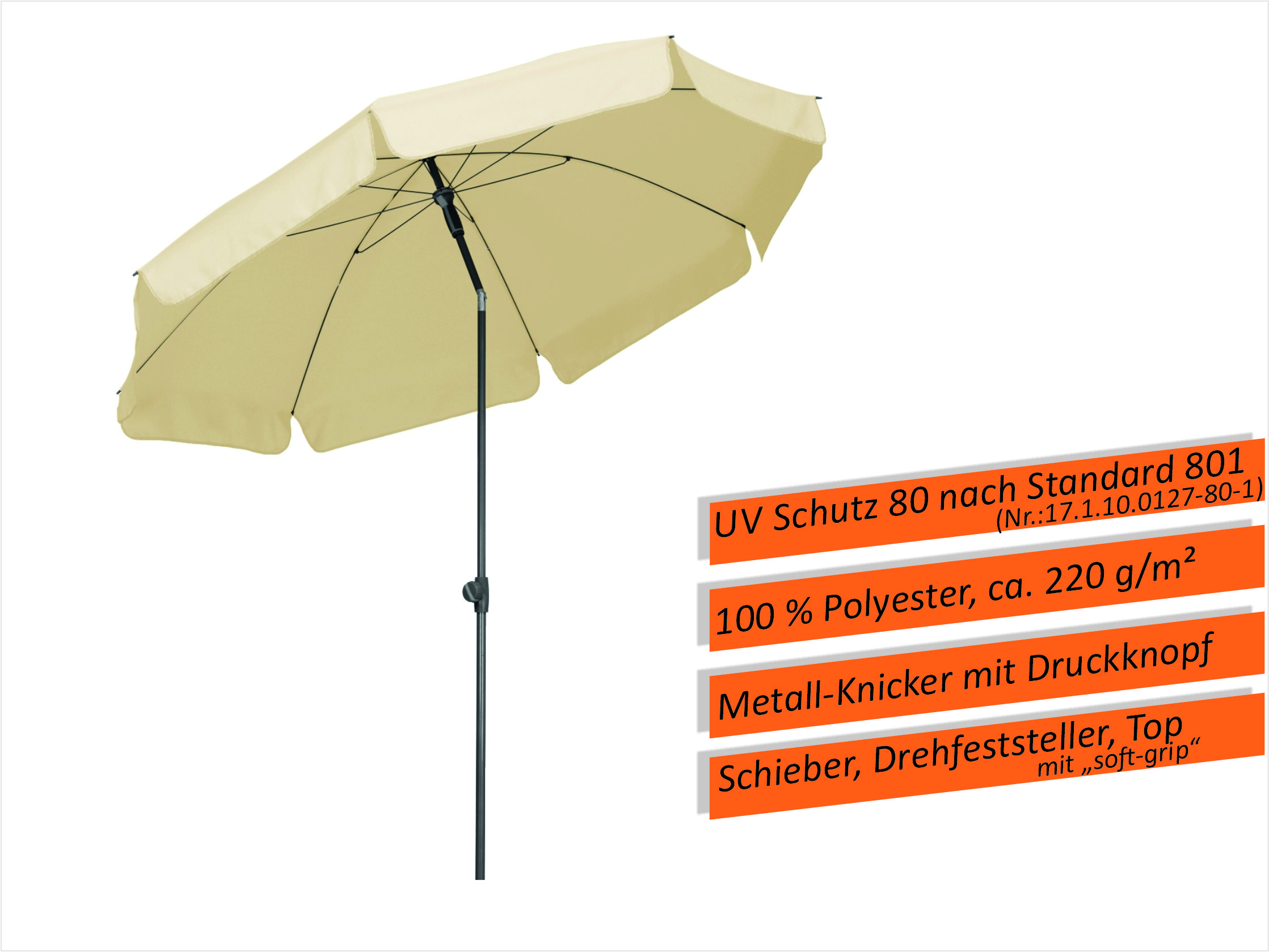 146529_2 Schneider Schirm Aquila 250/10 Natur