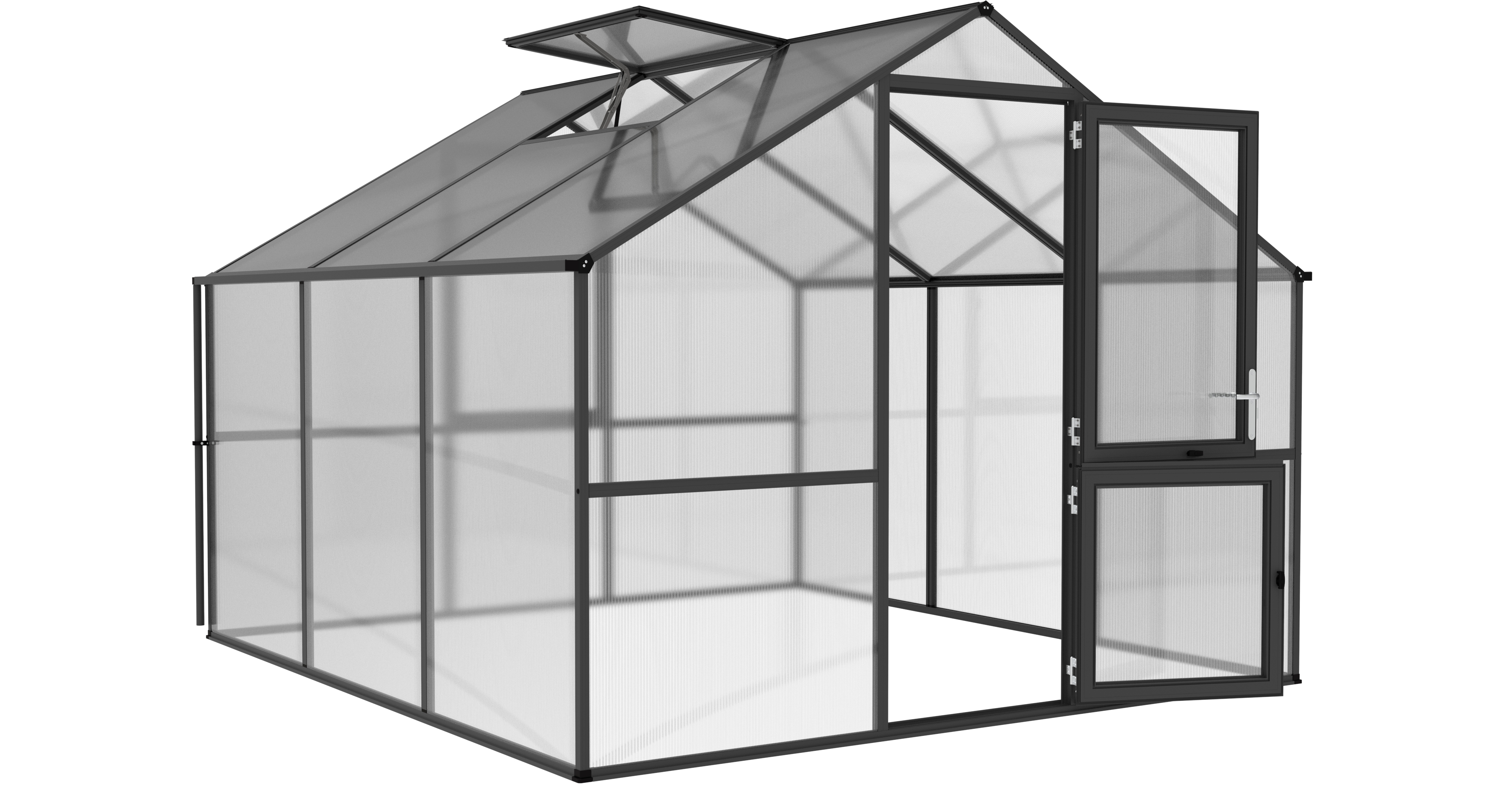 KGT Gewächshaus Orchidee III, anthrazit-grau