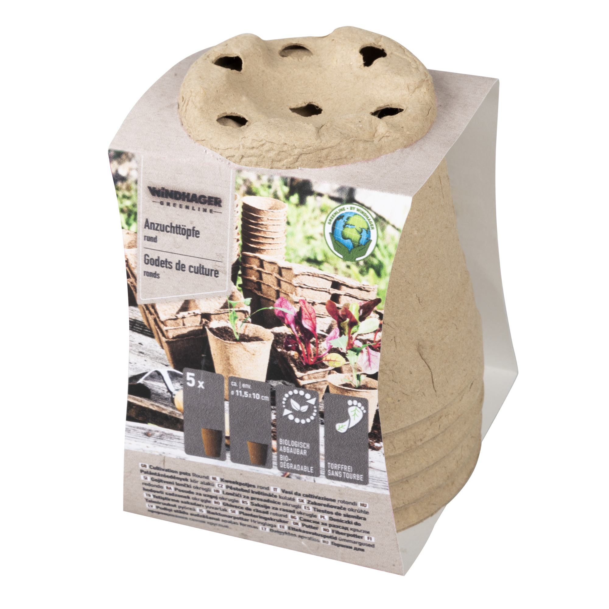 Windhager Anzucht-Töpfe 6 cm, eckig 24 Stk/Pkg