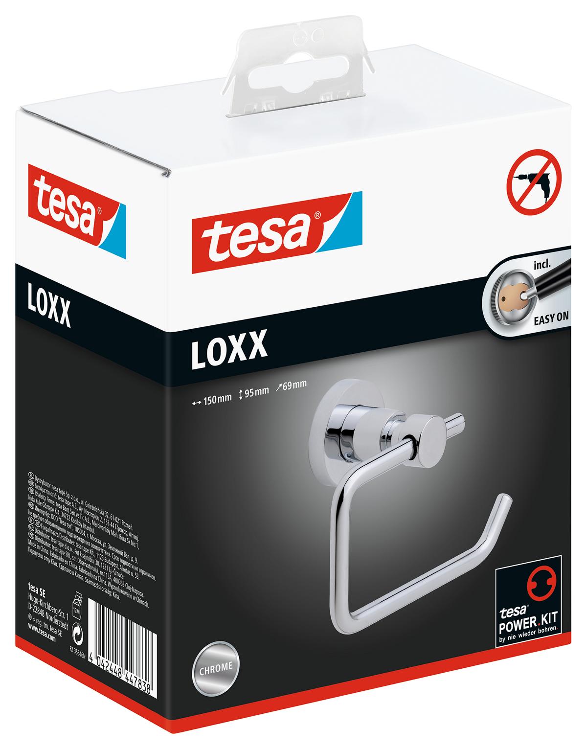 tesa Loxx Toilettenpapierhalter, ohne Deckel
