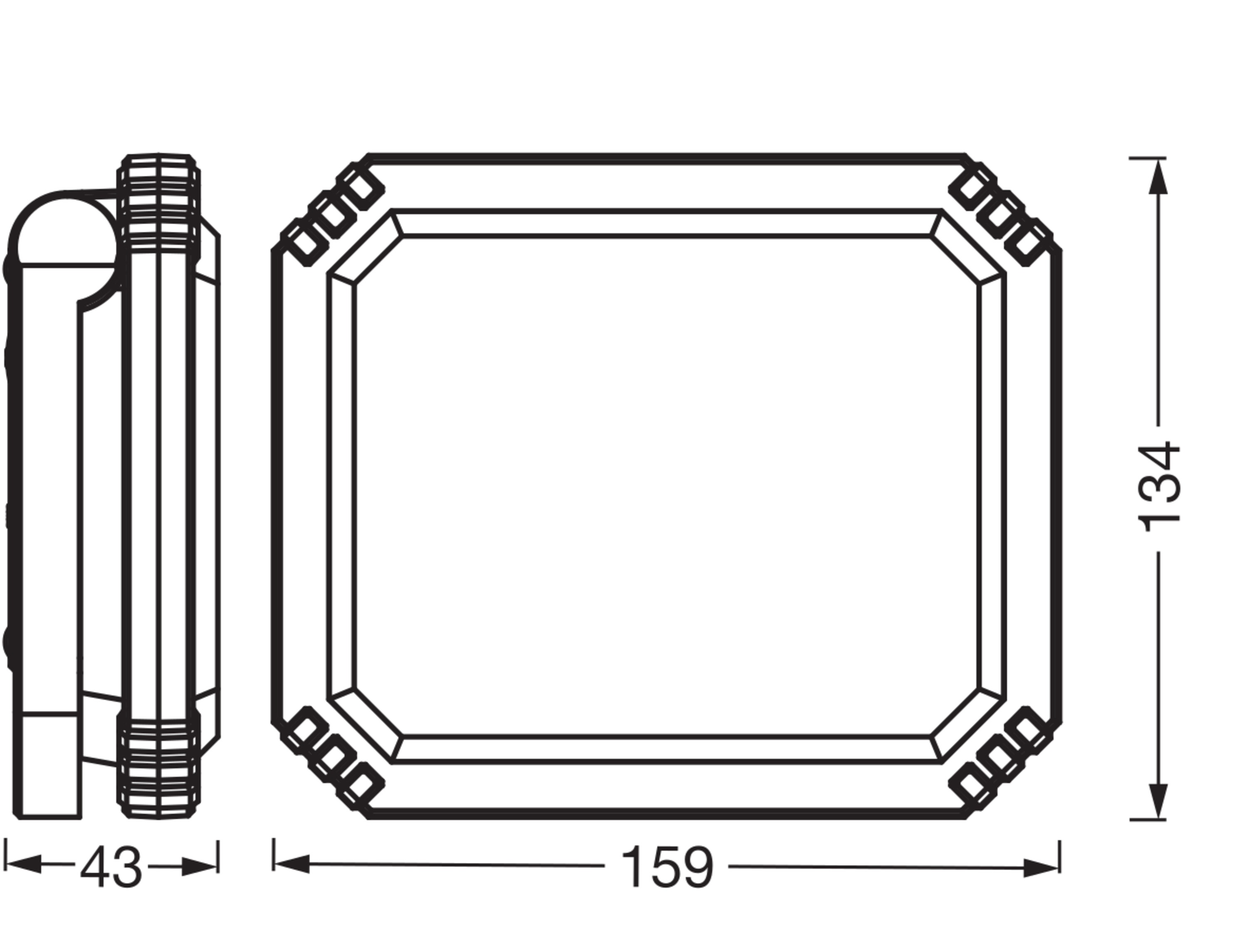 Osram Arbeitslicht Essential Panel, 10W, schwarz