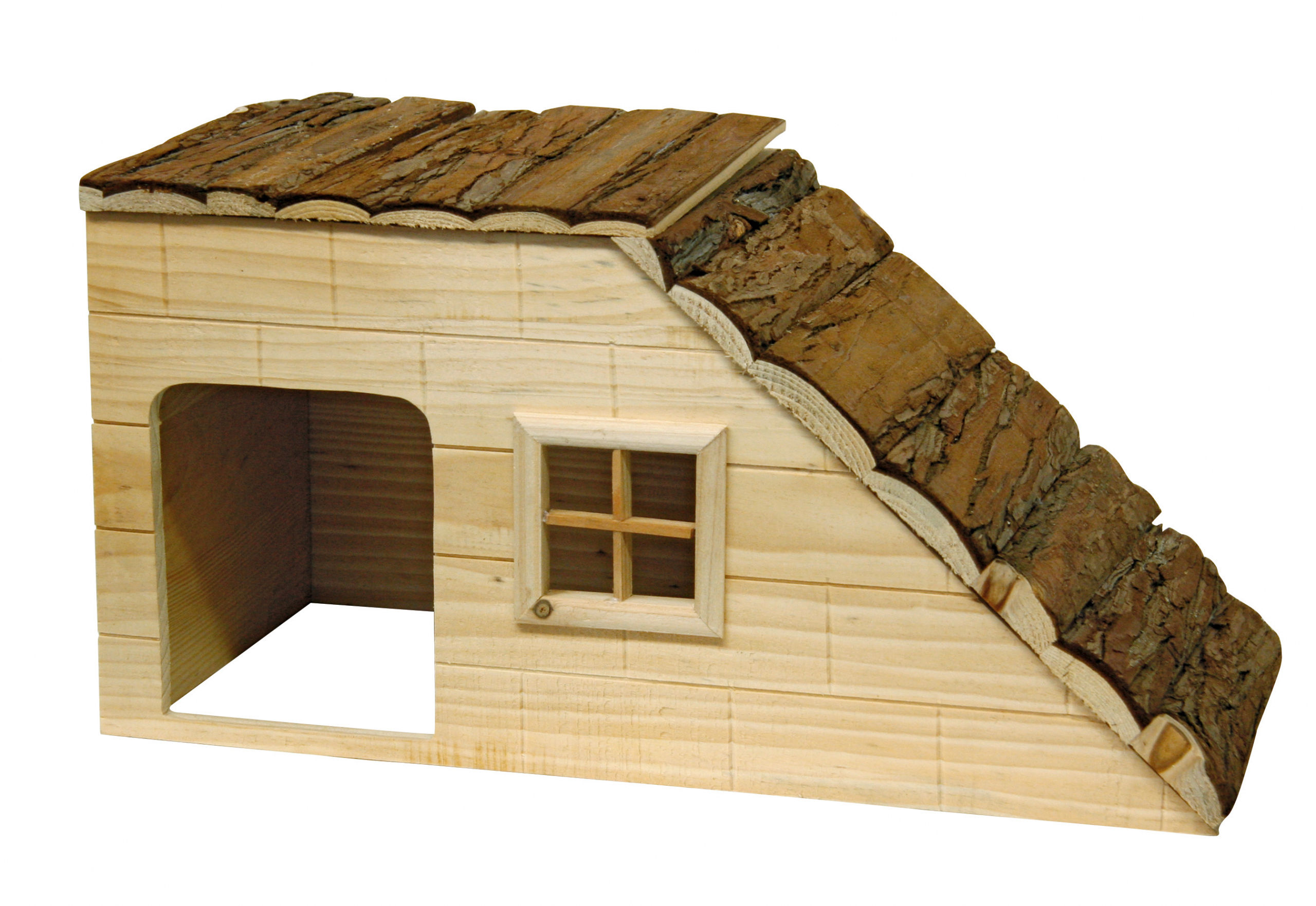 Kerbl NATURE Häuschen mit Rampe, 50 x 25 x 25 cm