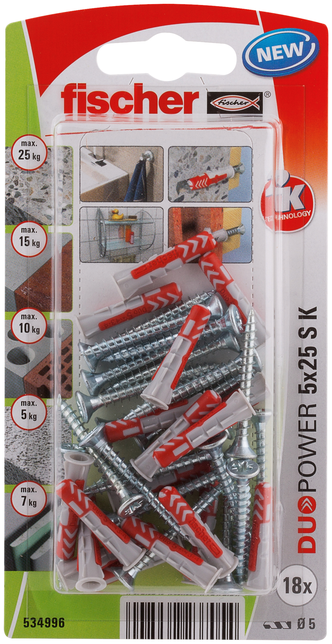 fischer DuoPower Universaldübel 5 x 25 S K (18) fischer DuoPower Universaldübel 5 x 25 S K (18)
