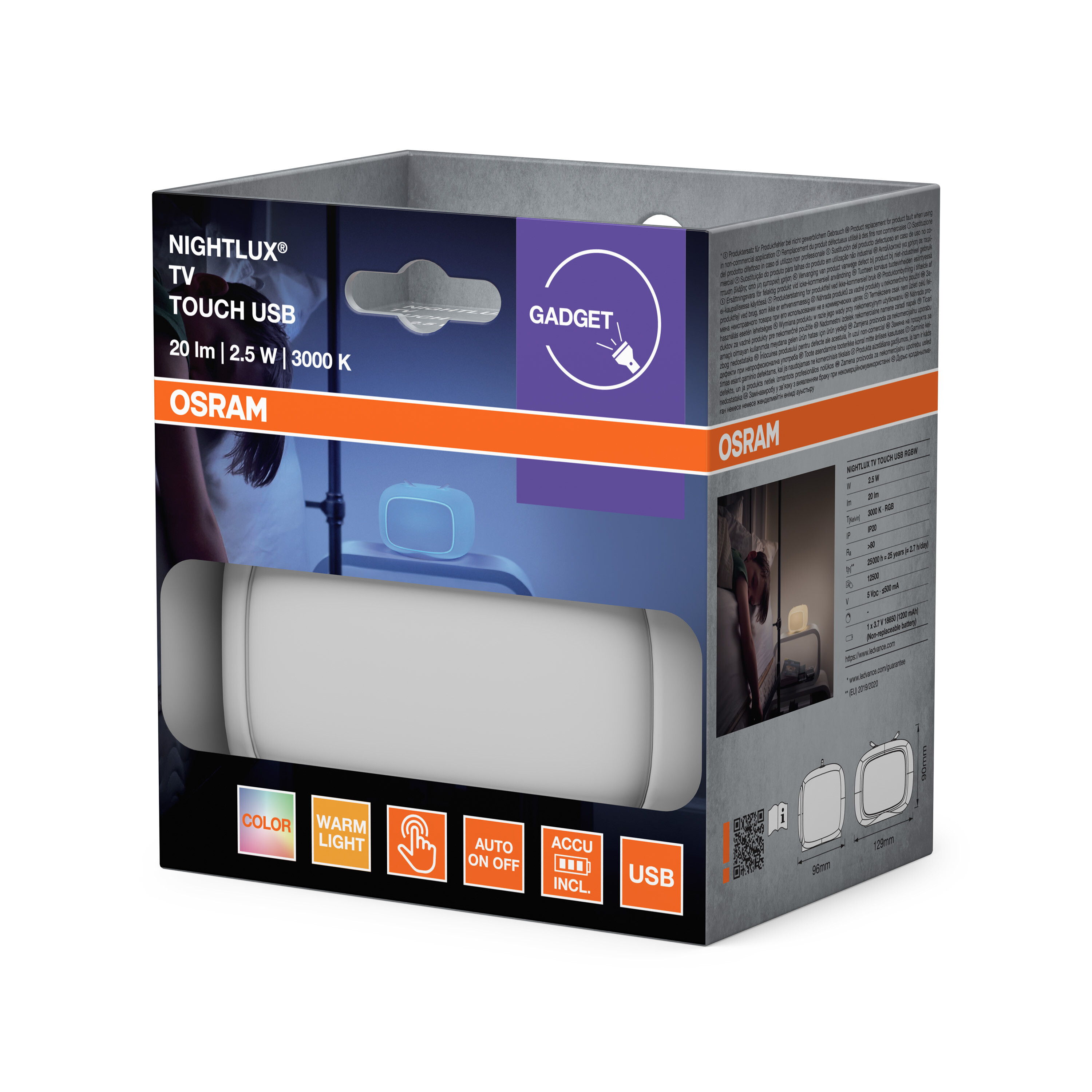 Osram RGBW-Nachtlicht "Nightlux TV Touch USB"