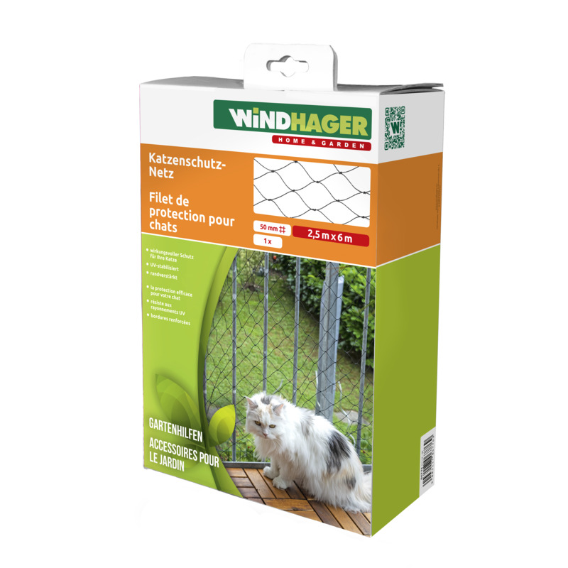 Windhager Katzenschutz-Netz, 2,5 x 6 m, Ø 50 mm Windhager Katzenschutz-Netz, 2,5 x 6 m, Ø 50 mm