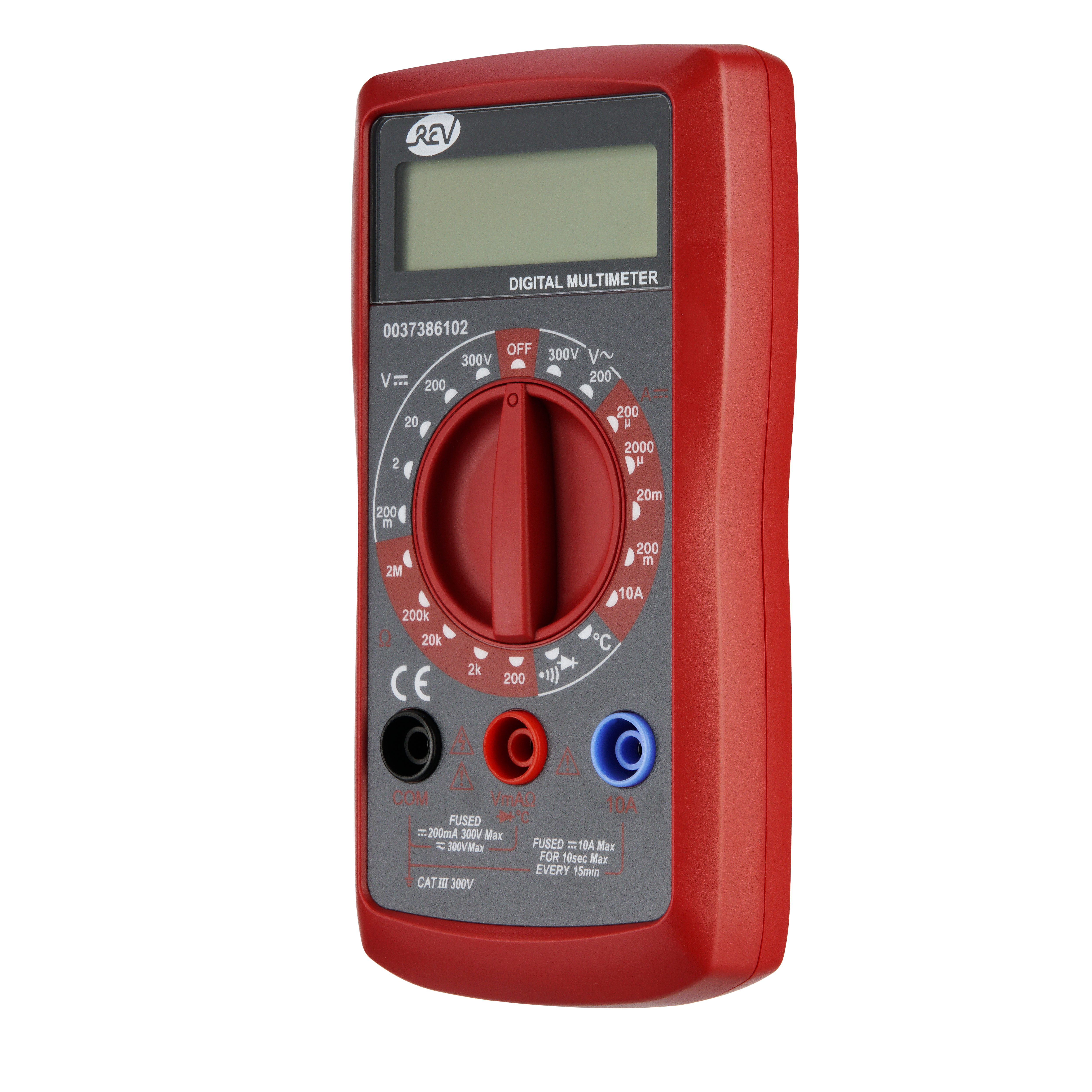 REV Digital-Vielfachmessgerät mit Temperaturmessung, rot
