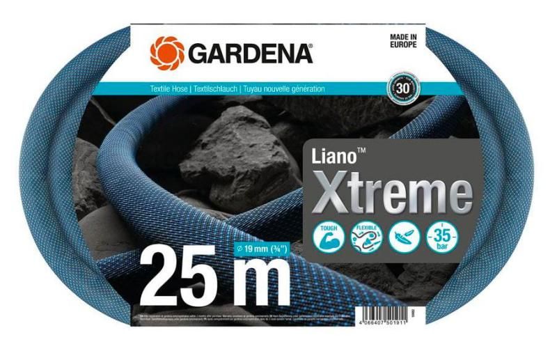 Gardena Textilschlauch Liano™ Xtreme 3/4", 25 m Set Gardena Textilschlauch Liano™ Xtreme 3/4", 25 m Set