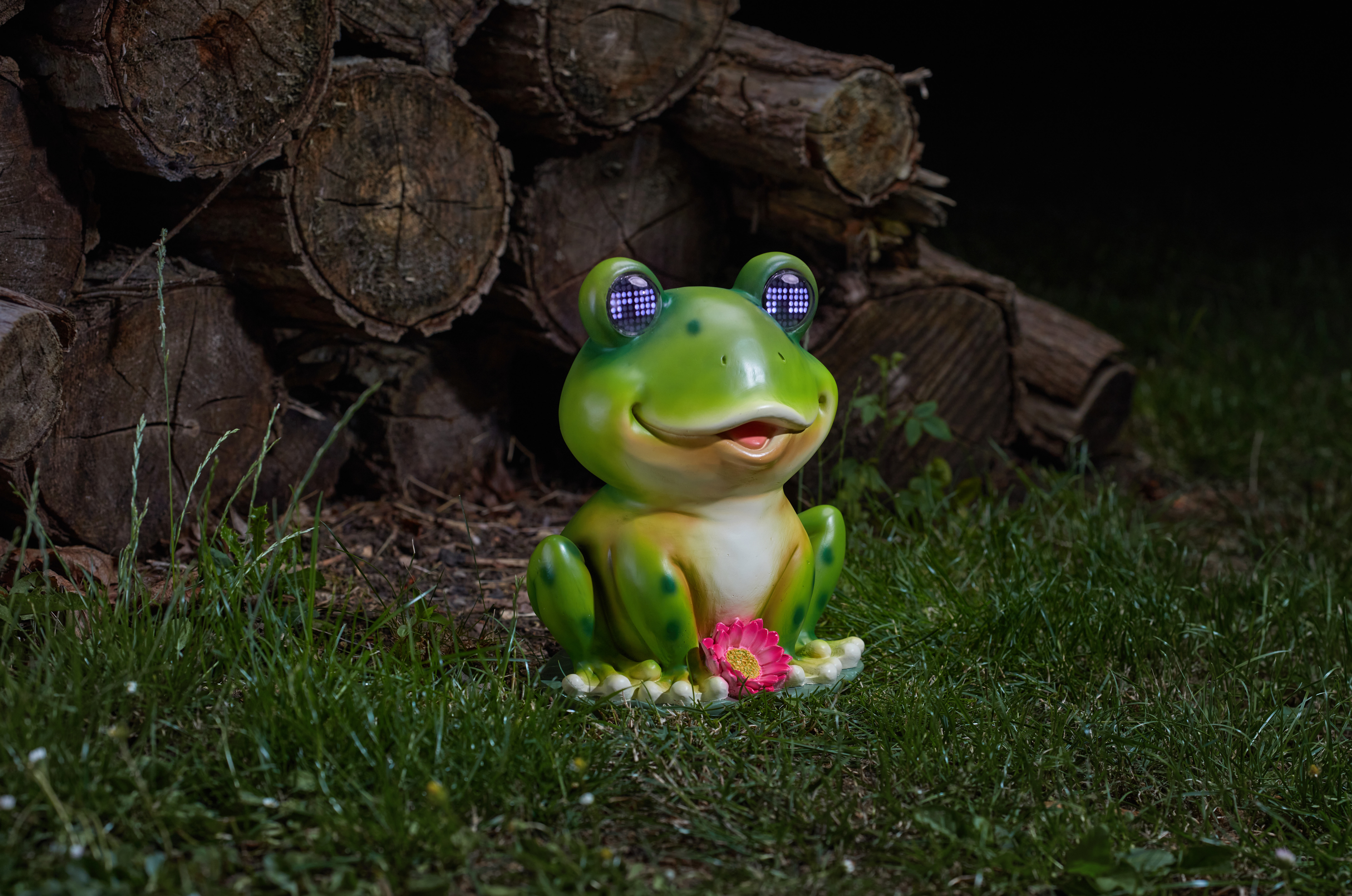 Smart Solar Frosch, blinkende Augen Smart Solar Frosch, blinkende Augen