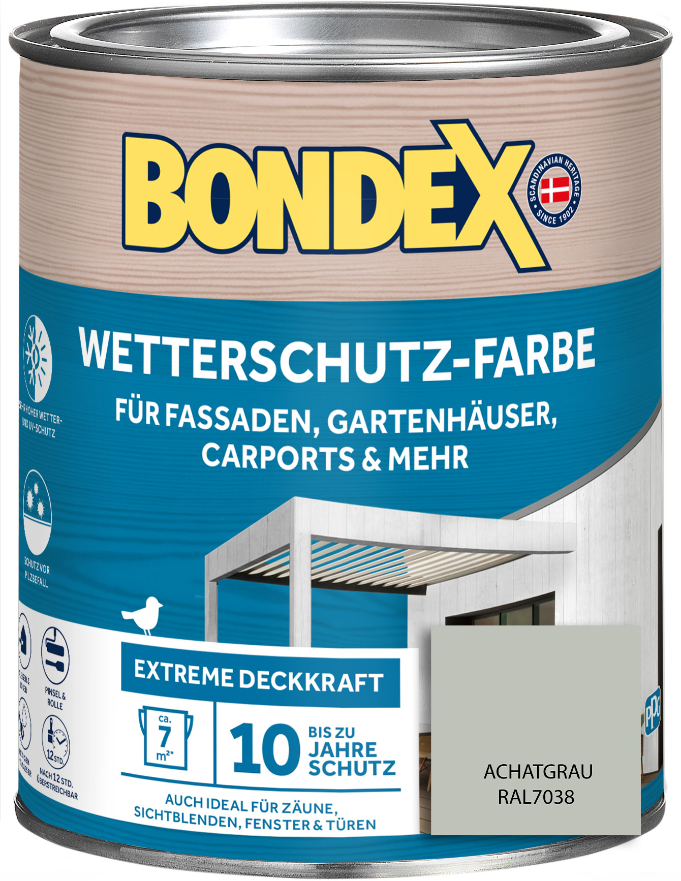 Bondex Wetterschutz-Farbe, achatgrau, 0,75 l Bondex Wetterschutz-Farbe, achatgrau, 0,75 l