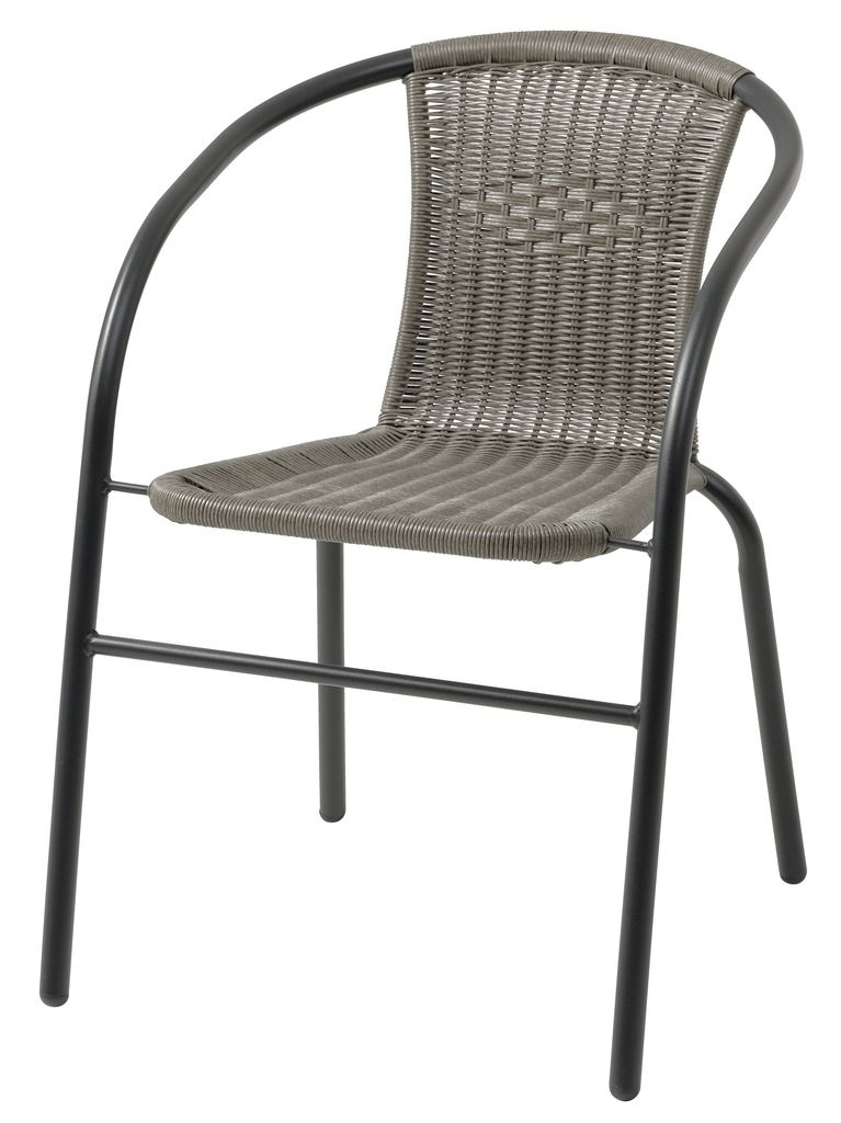 Bistrostuhl Polyrattan, schlamm-braun