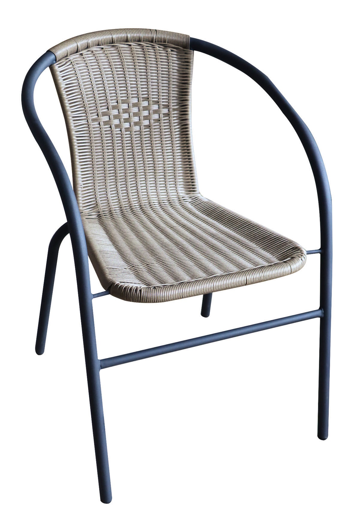 Bistrostuhl Polyrattan, schlamm-braun