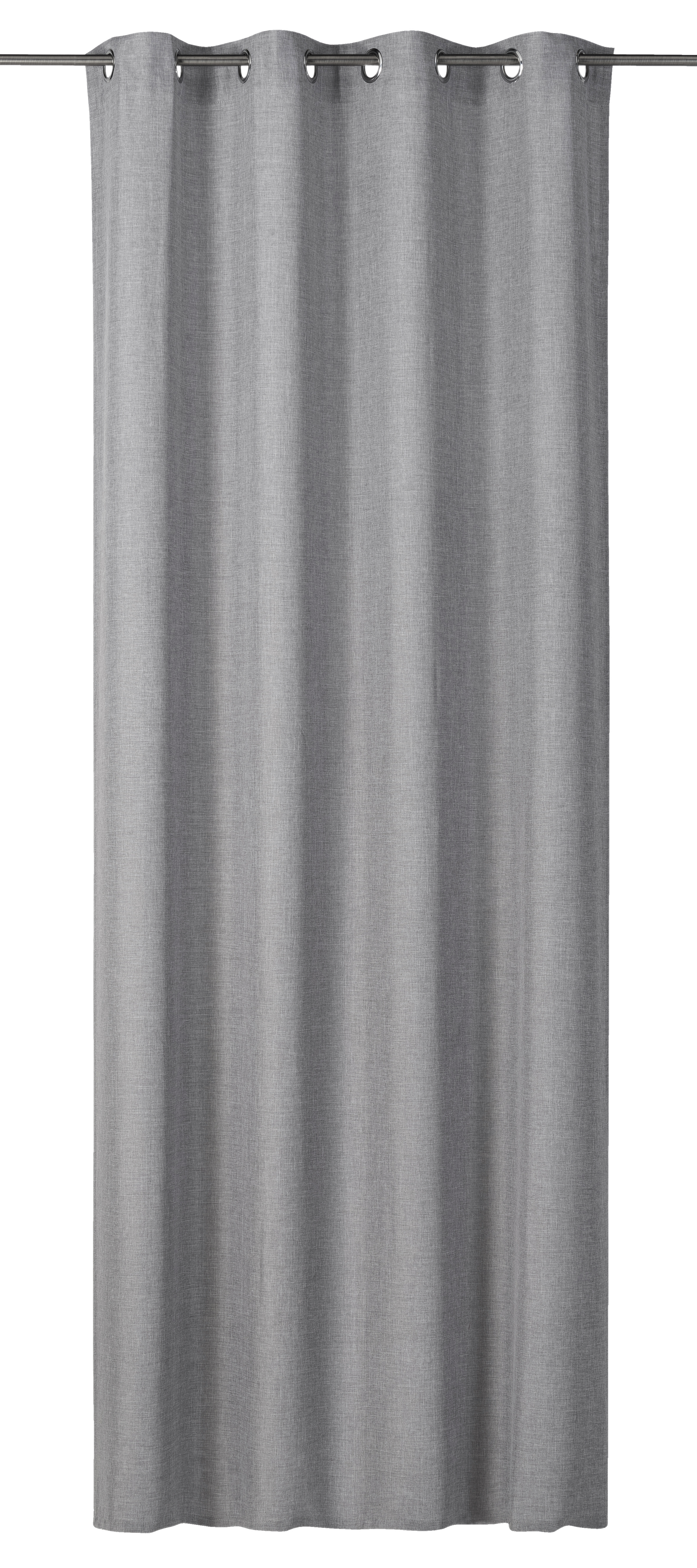 Elbersdrucke Ösenschal Lino 07, grau, 140 x 255 cm