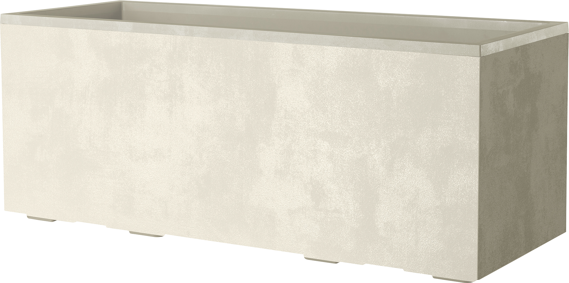 Deroma Pflanzkasten Millenium R, perlweiß, 99 cm