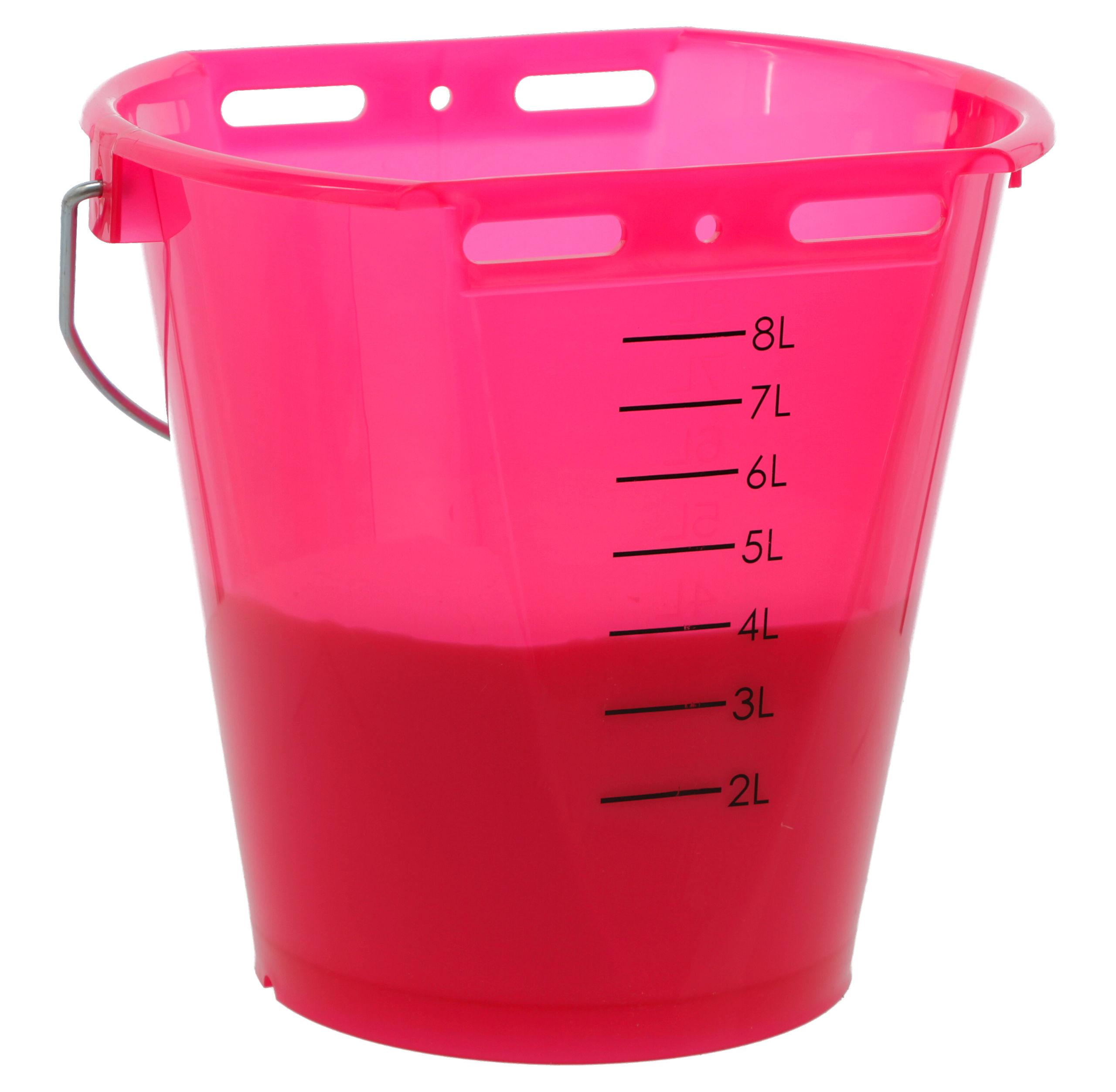 Kerbl Tränkeeimer rosa transparent mit Skala, ohne Zubehör