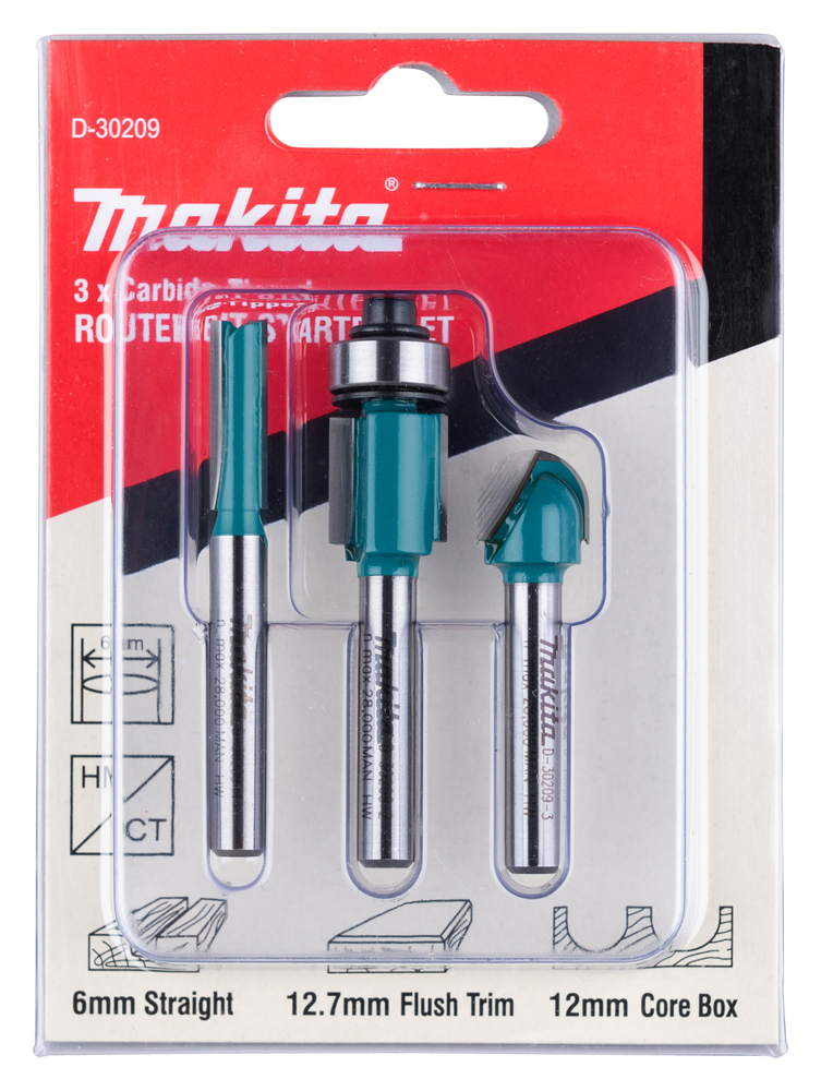 Makita Fräser-Set, 3 St.