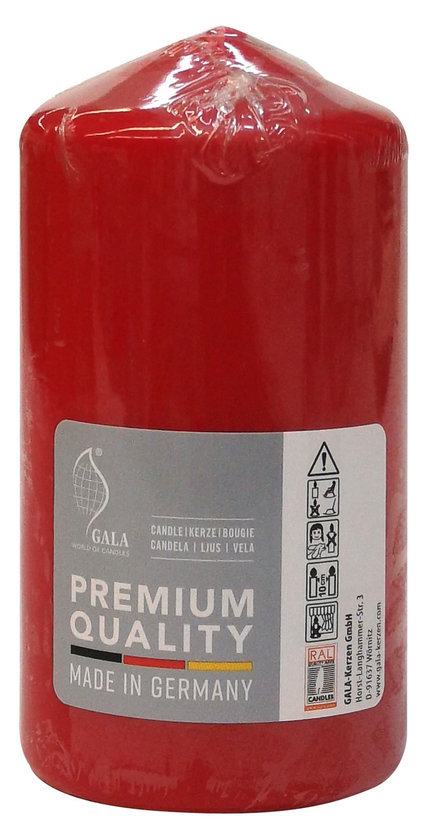 GALA STUMPENKERZE 80/150 TANGOROT